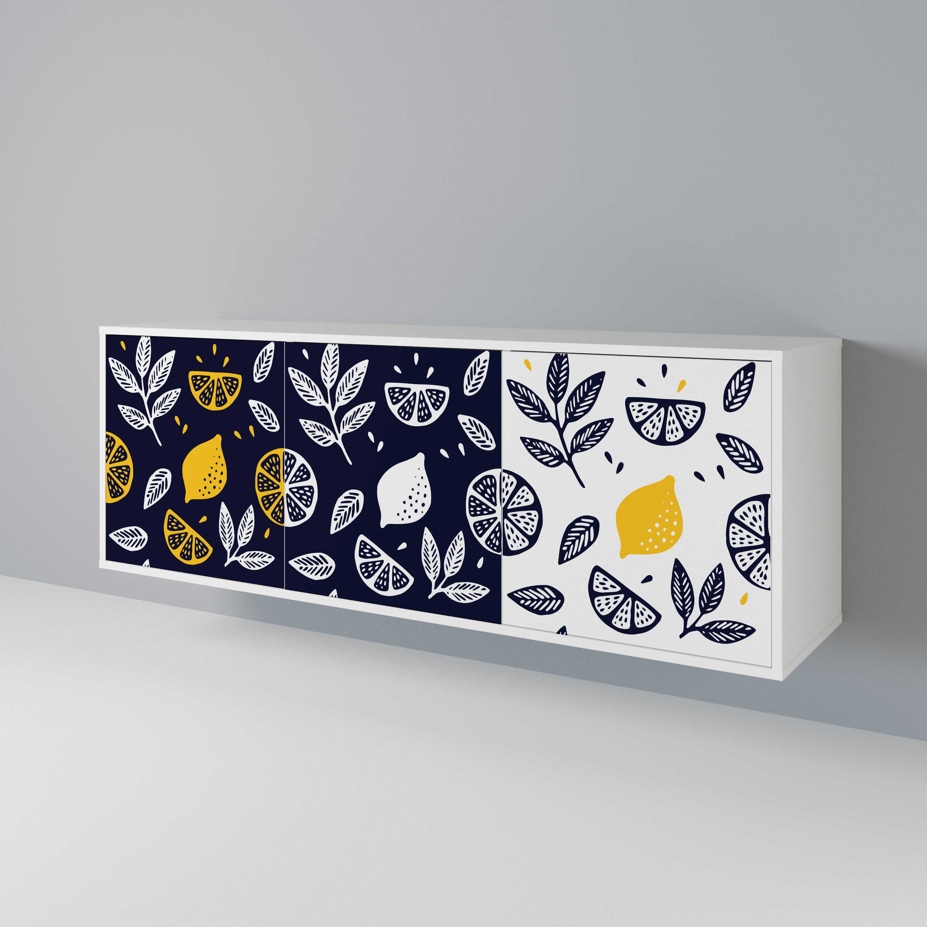 CITRUS BLACK AND WHITE 3-türiges Sideboard
