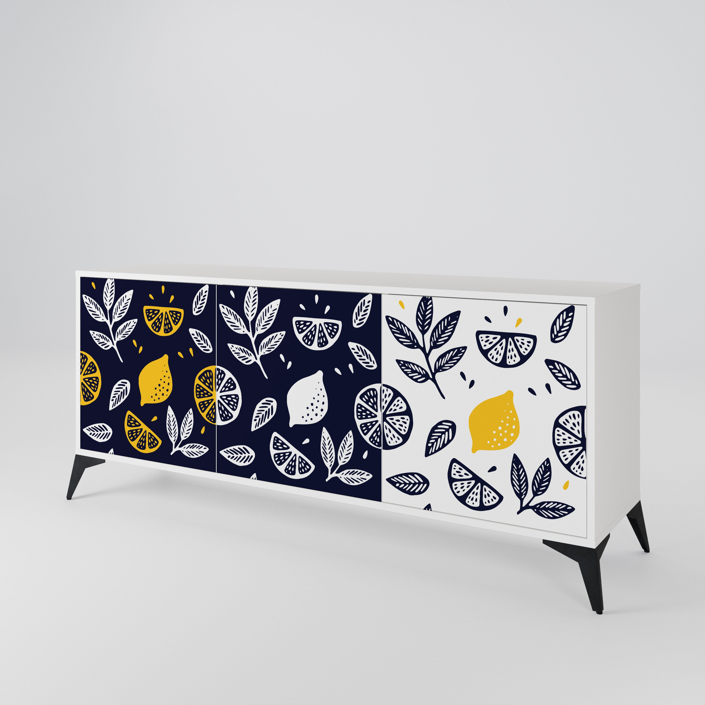 CITRUS BLACK AND WHITE 3-türiges Sideboard
