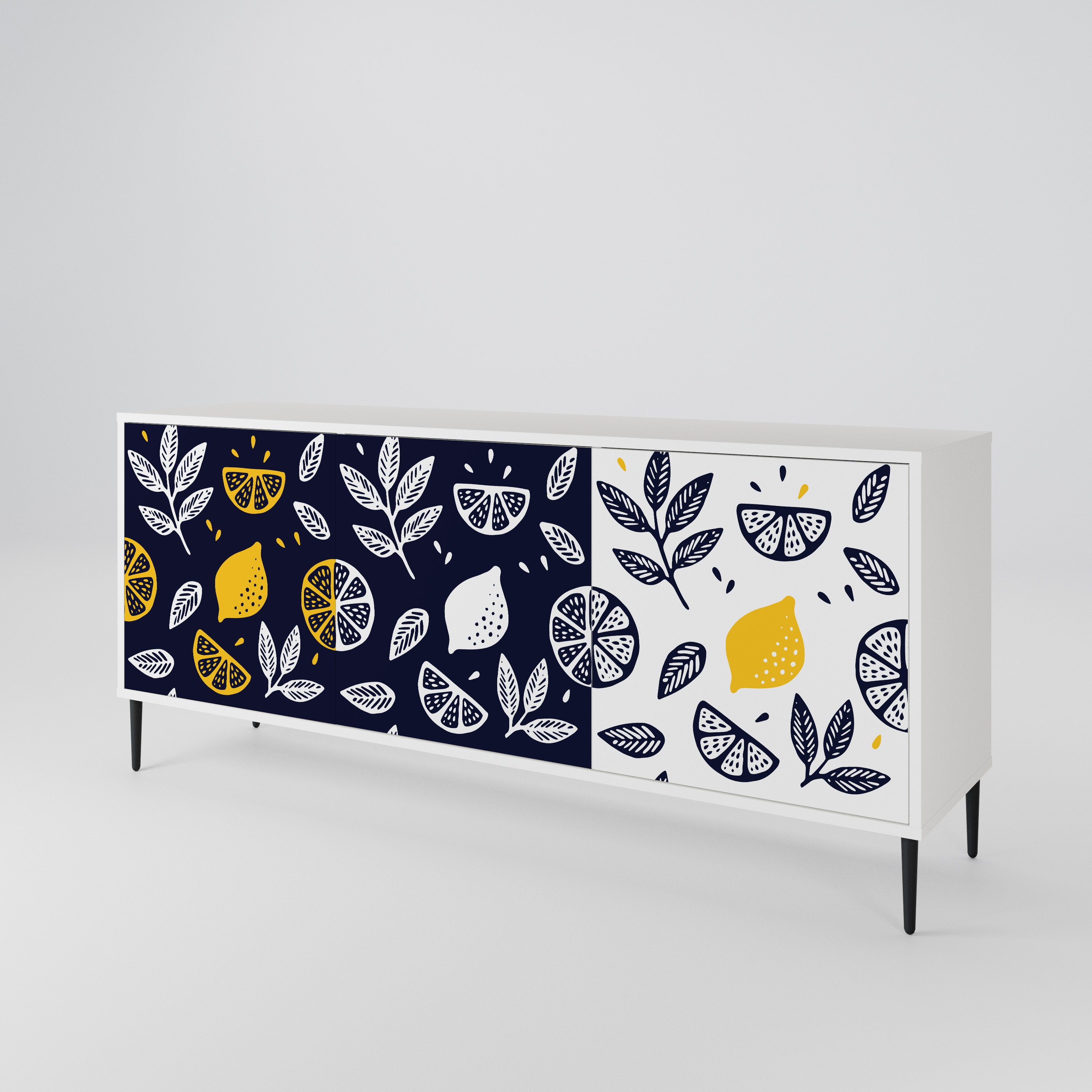 CITRUS BLACK AND WHITE 3-türiges Sideboard