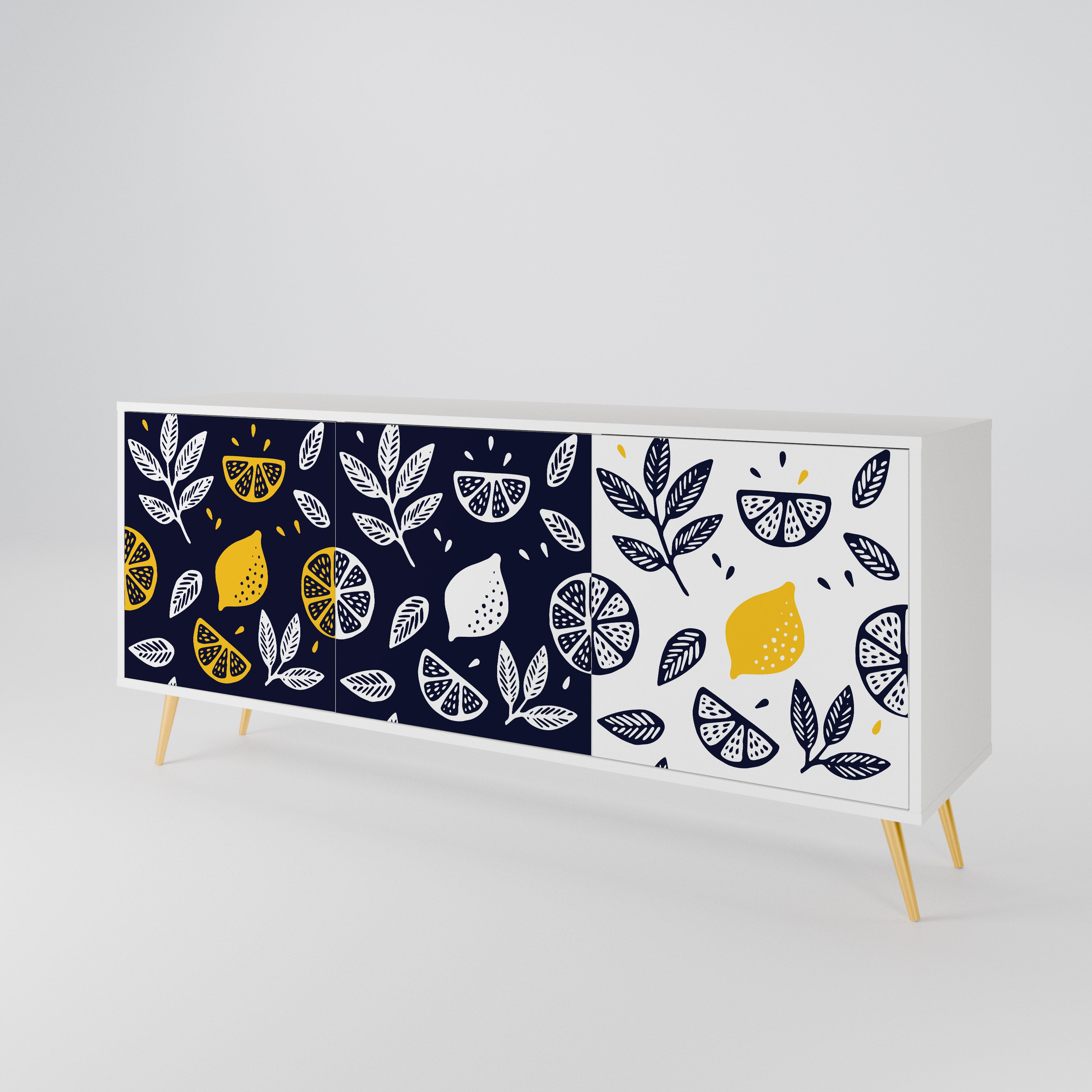 CITRUS BLACK AND WHITE 3-türiges Sideboard
