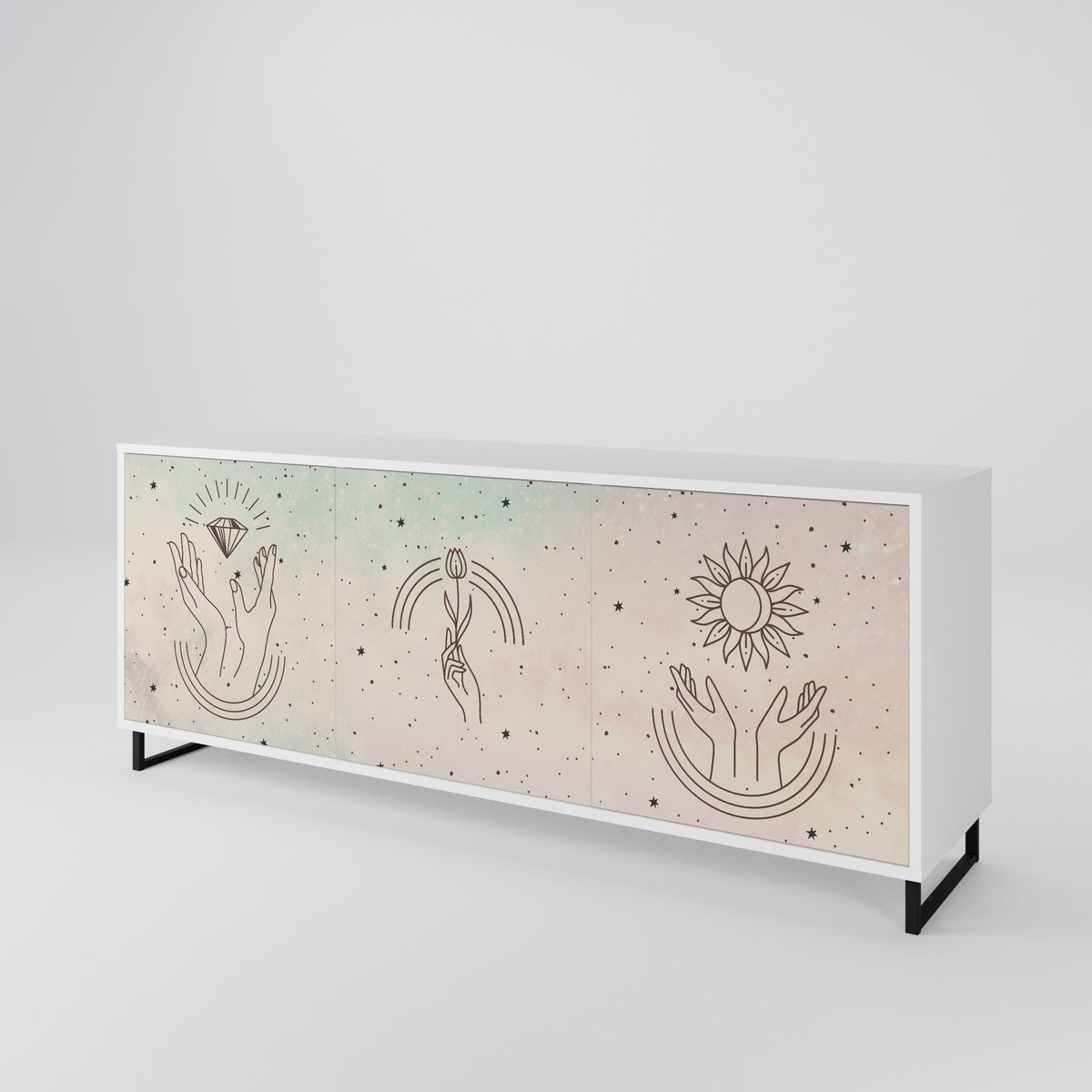 DELICATE BEAUTY 3-türiges Sideboard