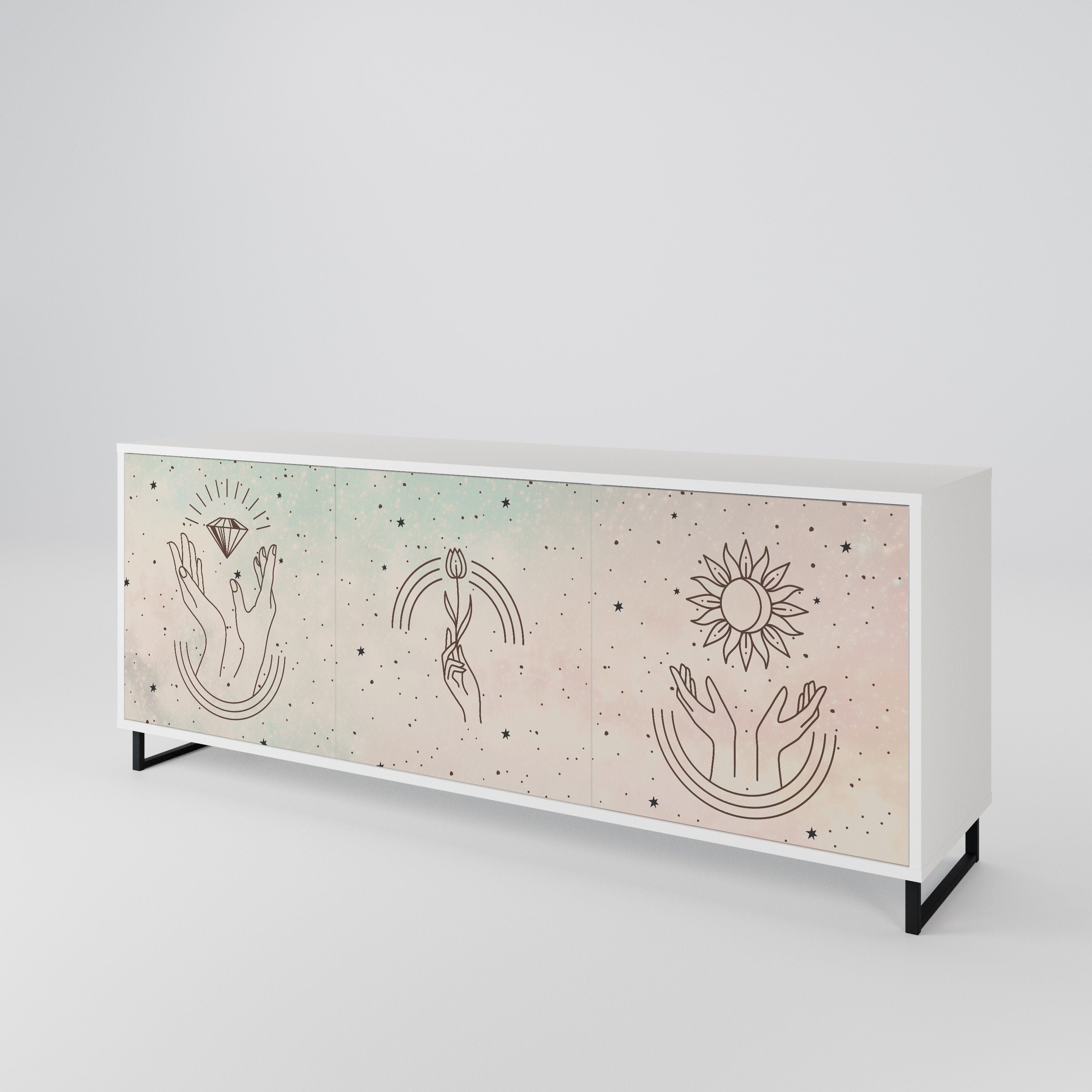 DELICATE BEAUTY 3-türiges Sideboard