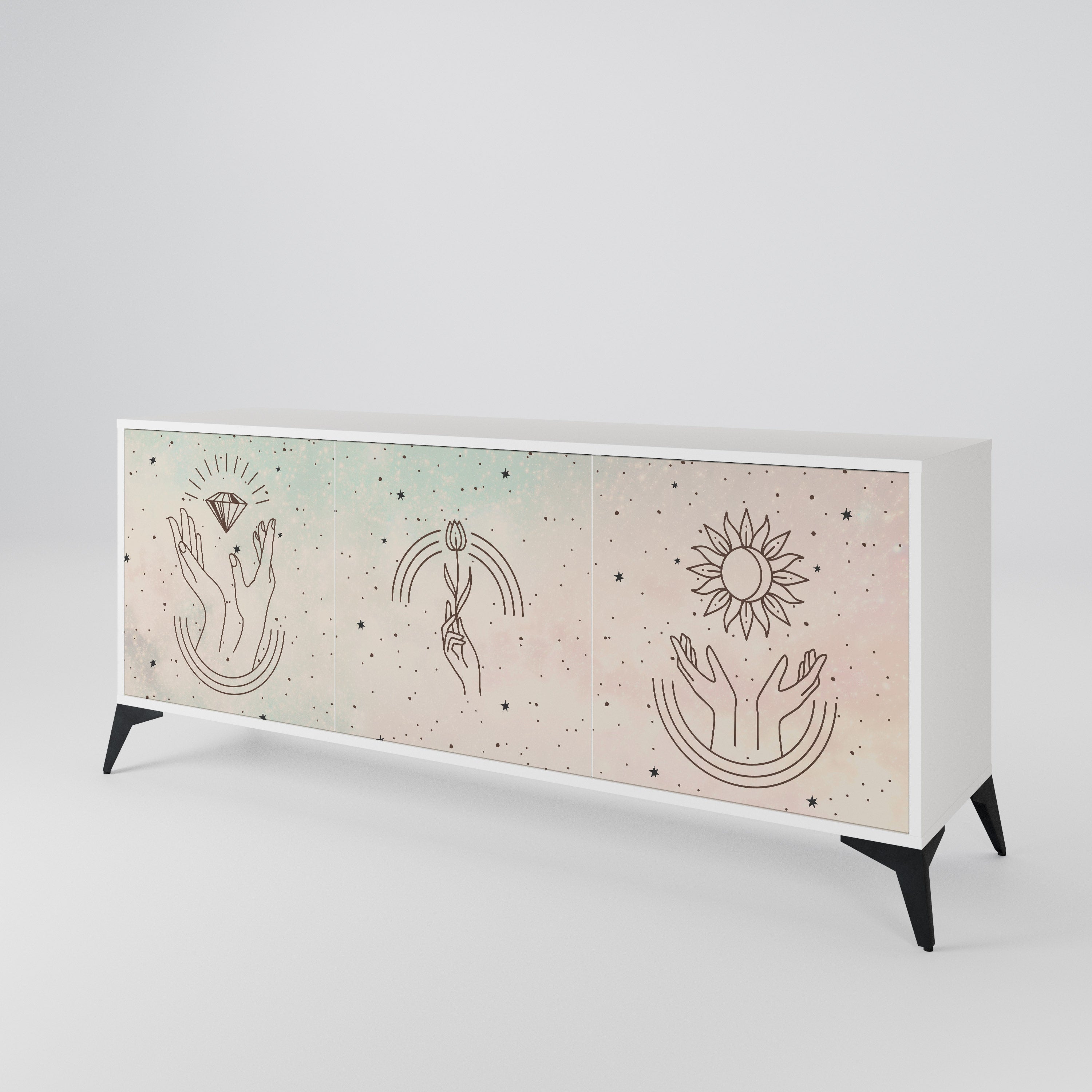 DELICATE BEAUTY 3-türiges Sideboard