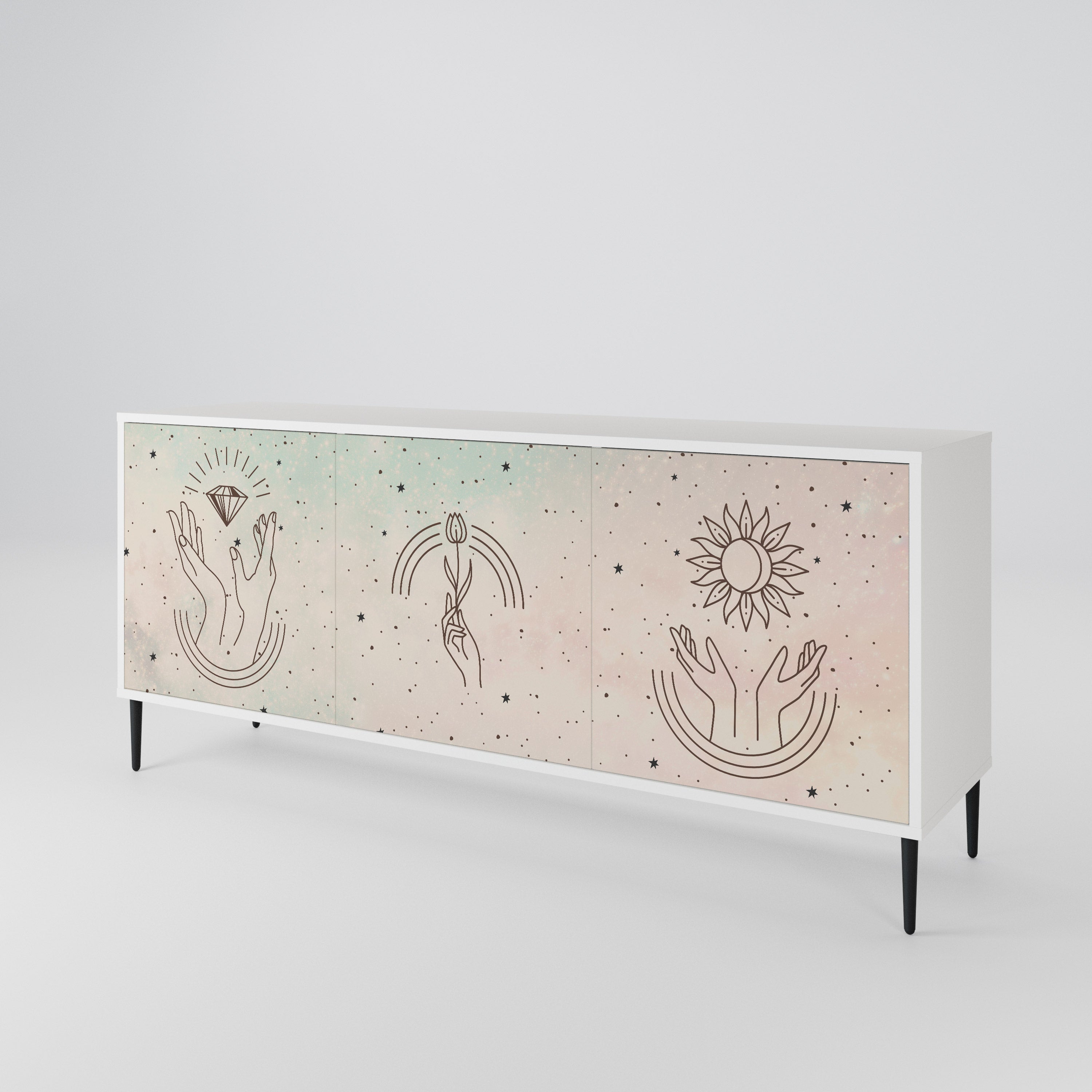 DELICATE BEAUTY 3-türiges Sideboard