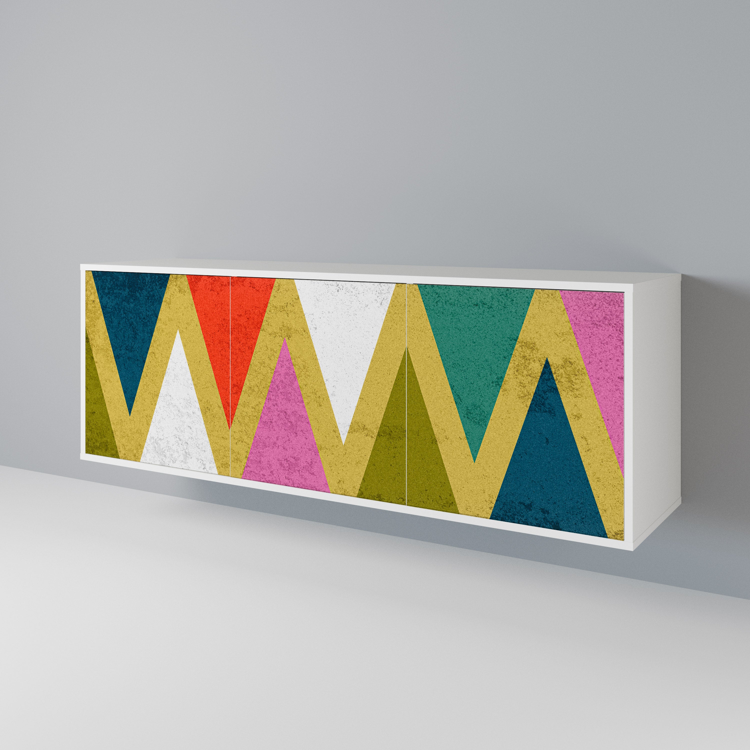 COLORFUL TRIANGLES 3-türiges Sideboard