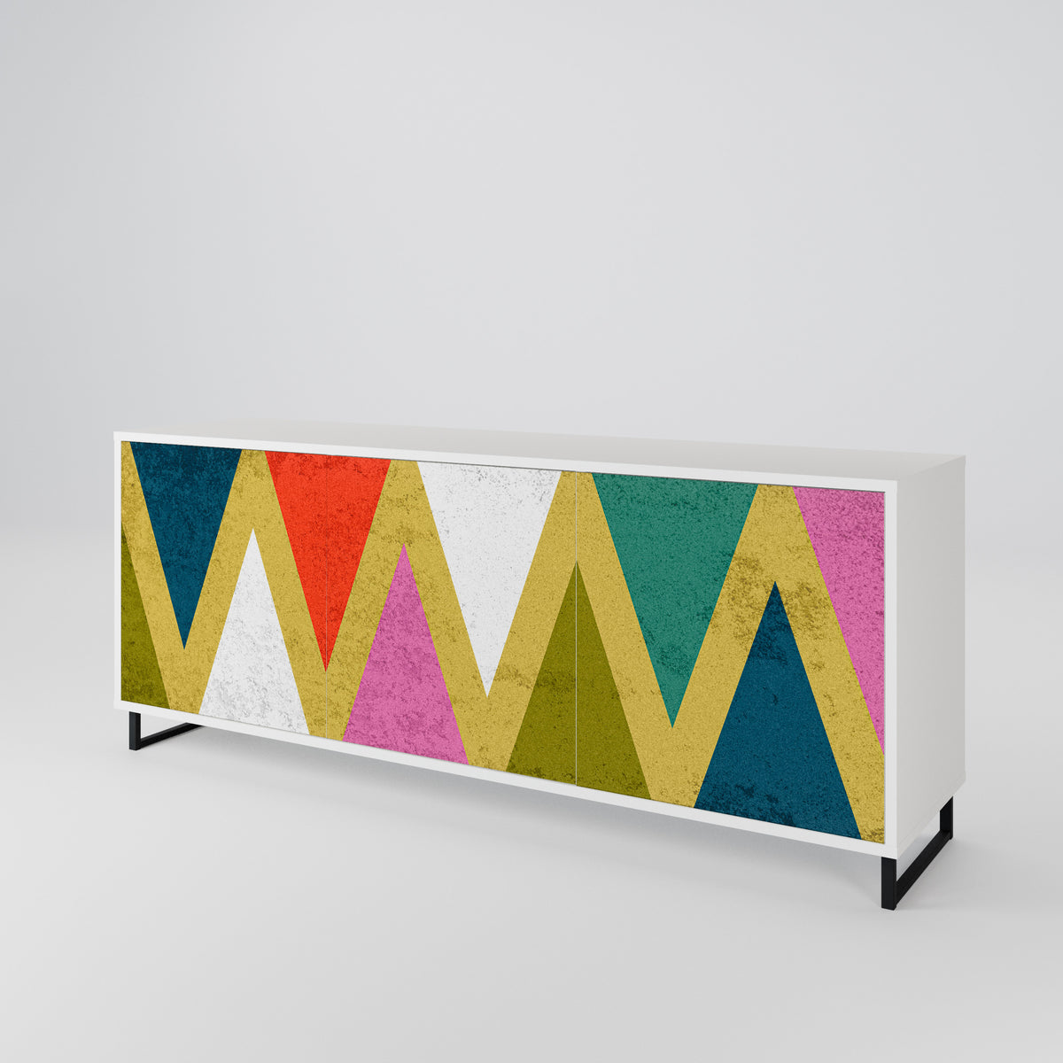 COLORFUL TRIANGLES 3-türiges Sideboard