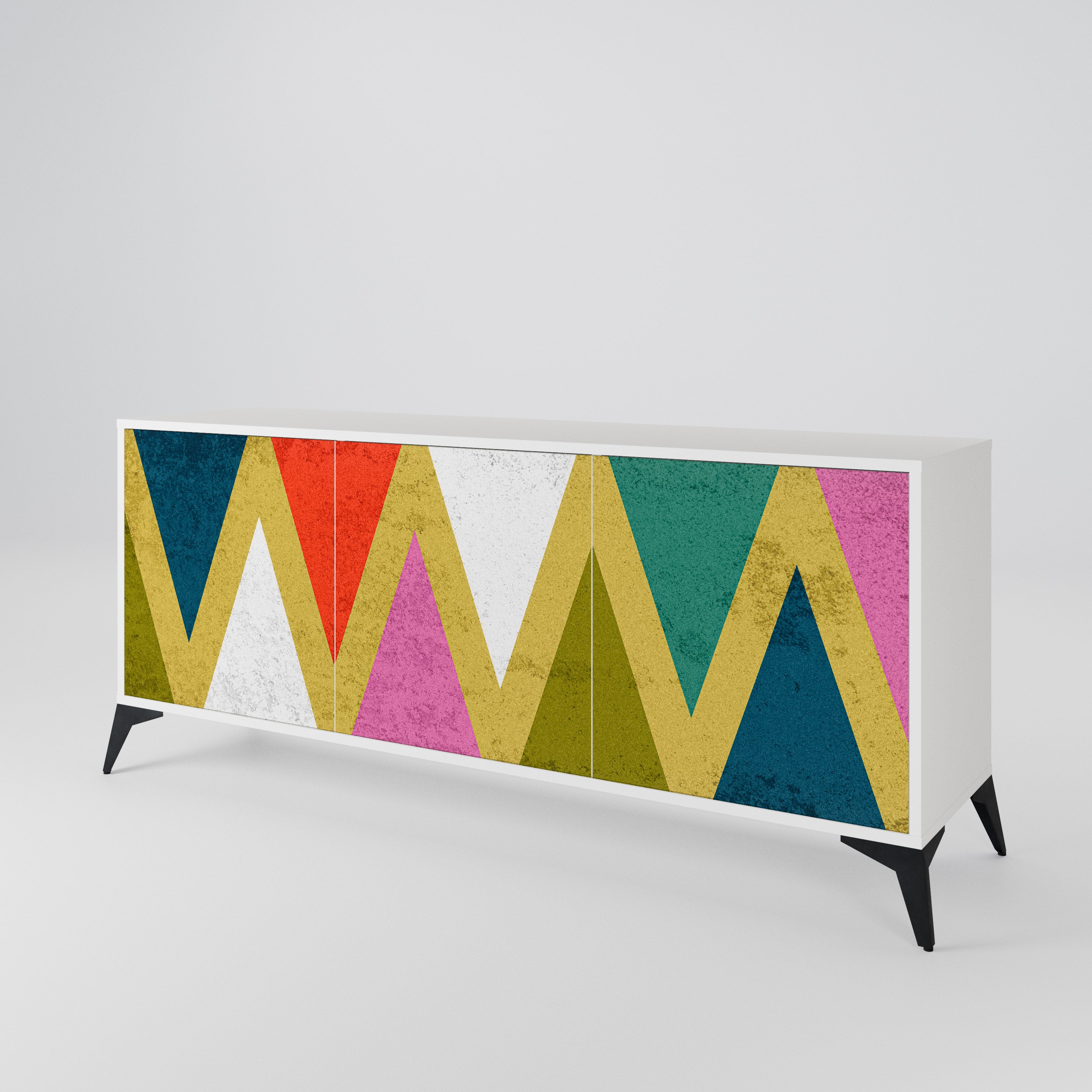 COLORFUL TRIANGLES 3-türiges Sideboard