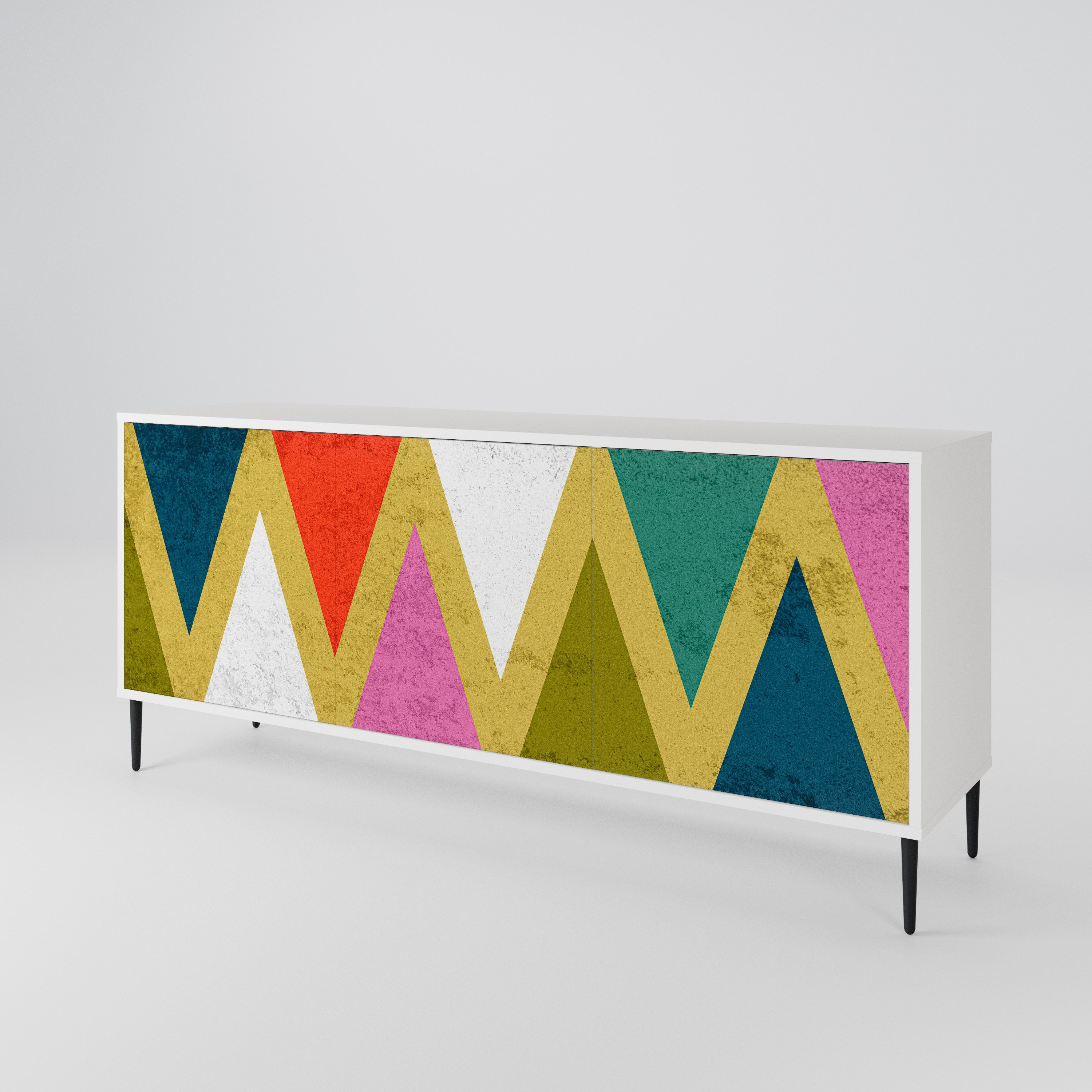 COLORFUL TRIANGLES 3-türiges Sideboard