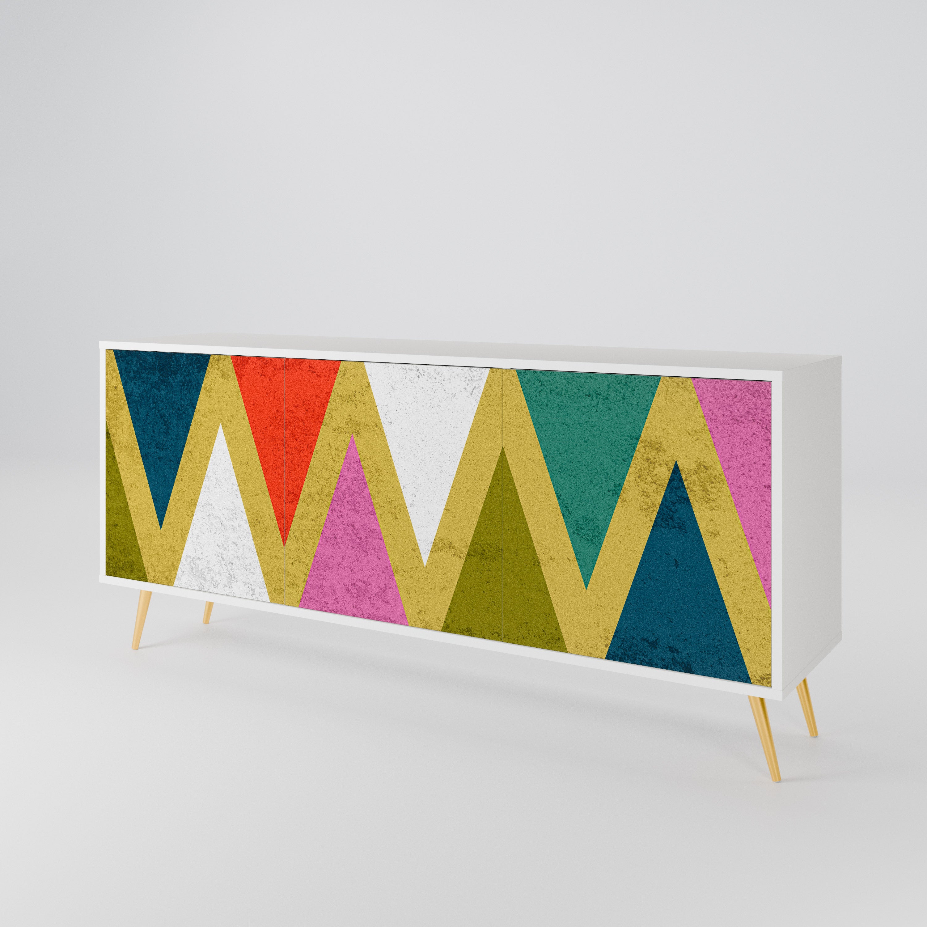 COLORFUL TRIANGLES 3-türiges Sideboard