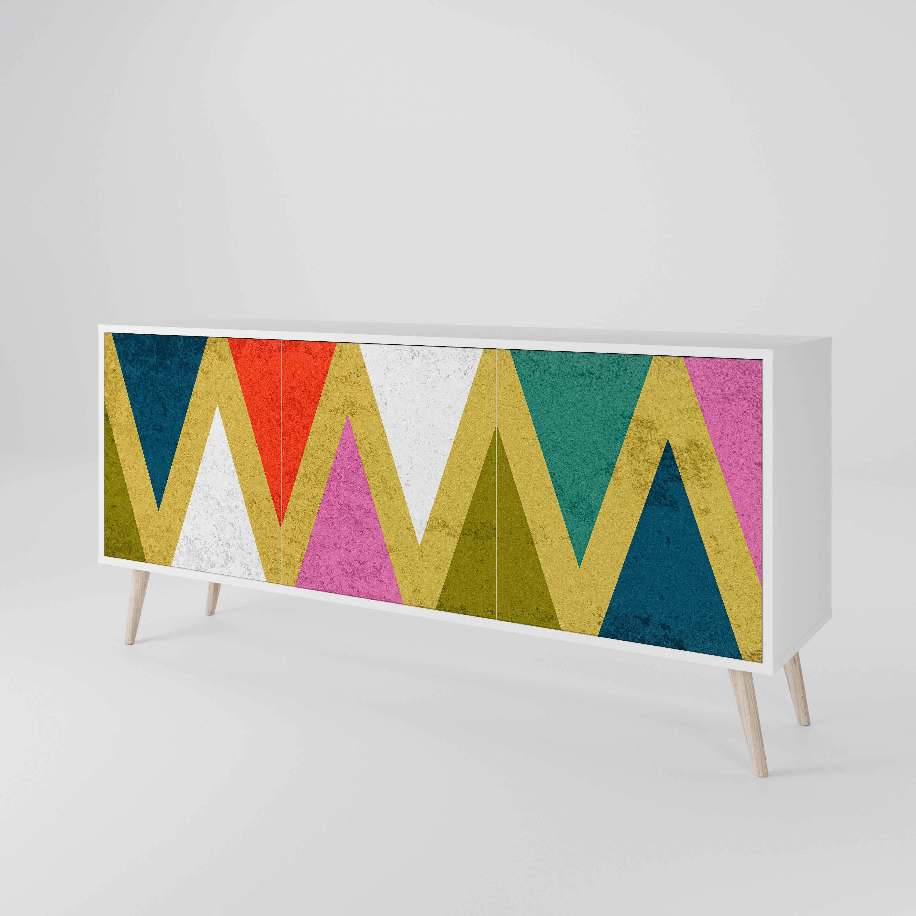 COLORFUL TRIANGLES 3-türiges Sideboard