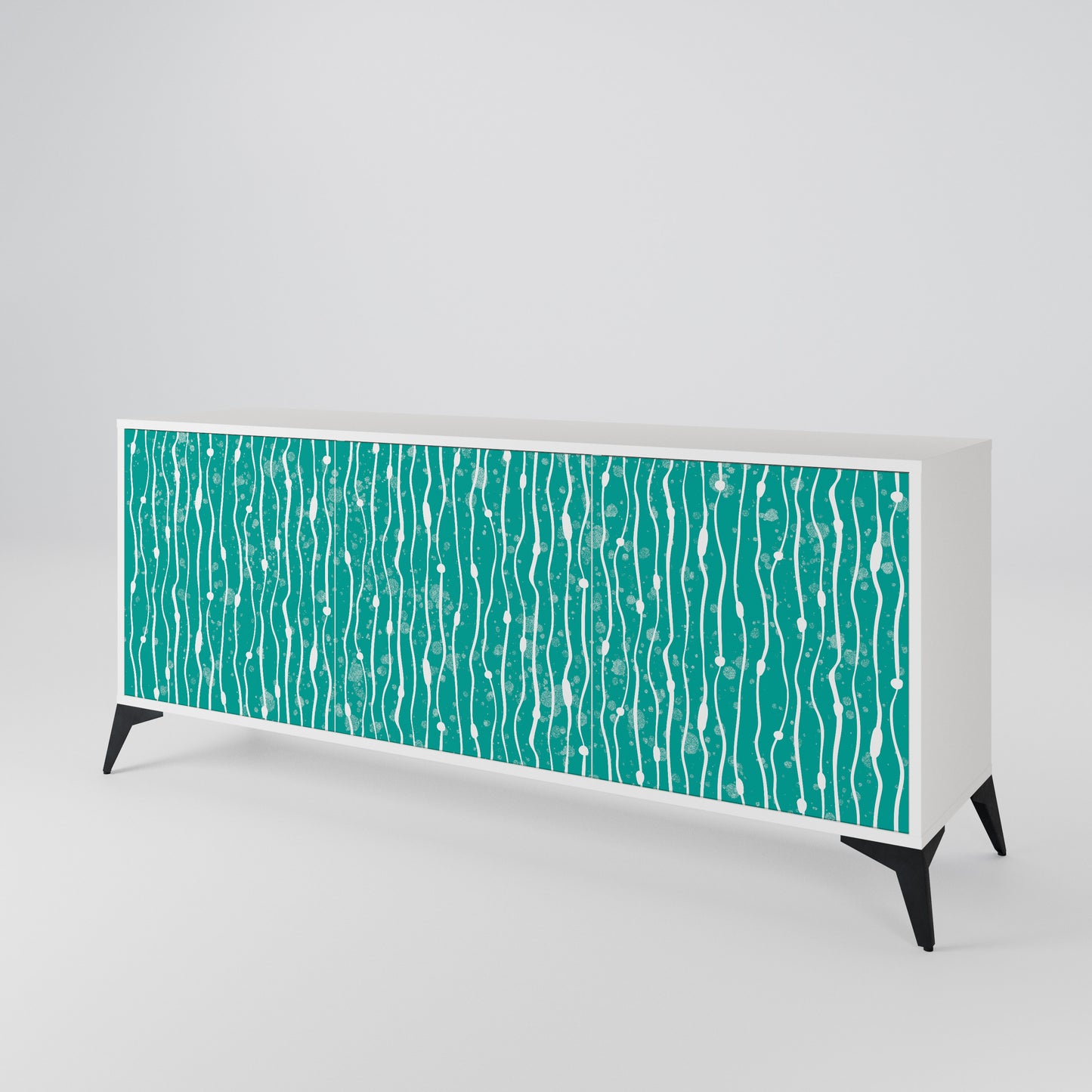 TURQUOISE RAIN 3-türiges Sideboard