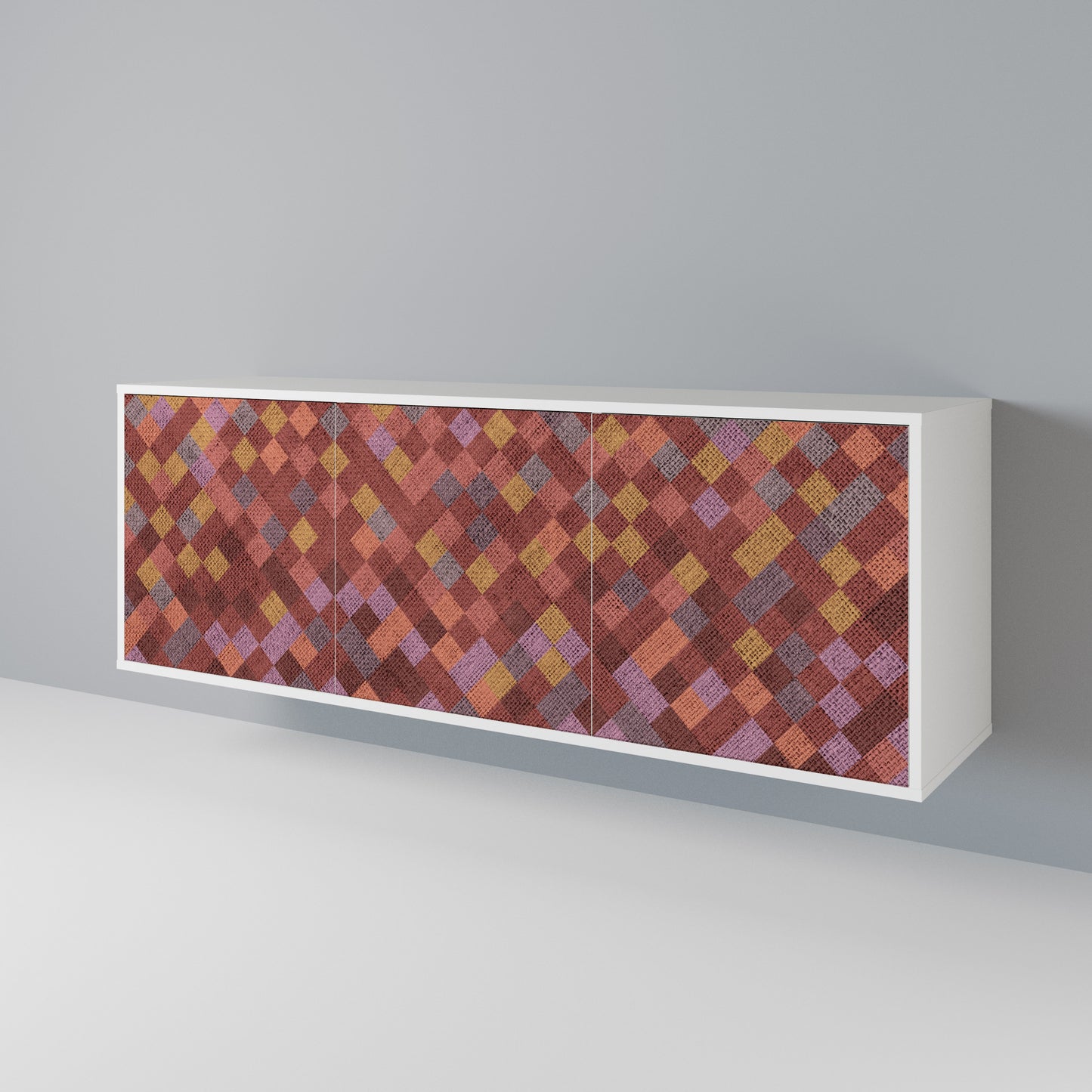 PAINTED SQUARES 3-türiges Sideboard