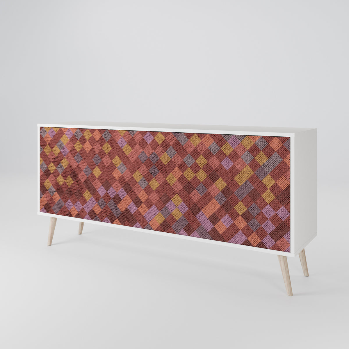 PAINTED SQUARES 3-türiges Sideboard