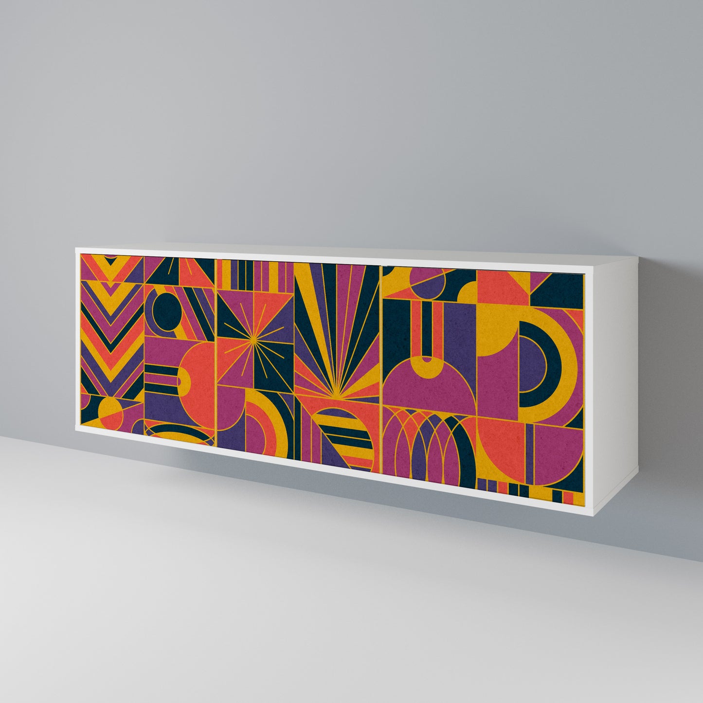 ELECTRIC PATTERNS 3-türiges Sideboard