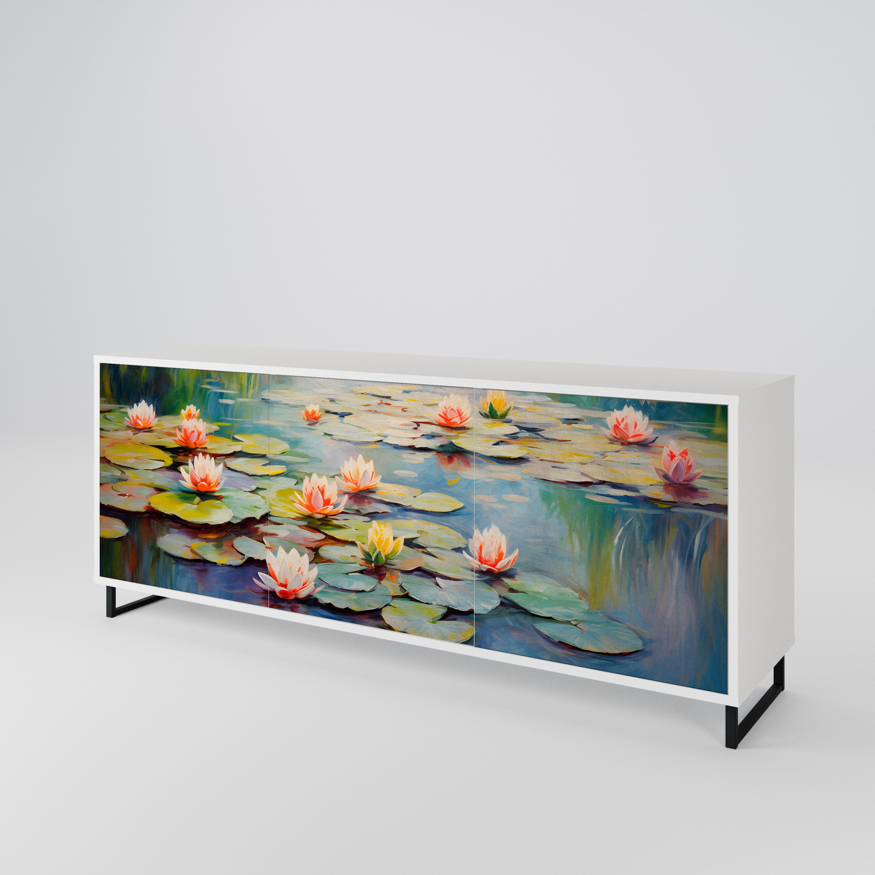 BLOOMING WATERS 3-türiges Sideboard