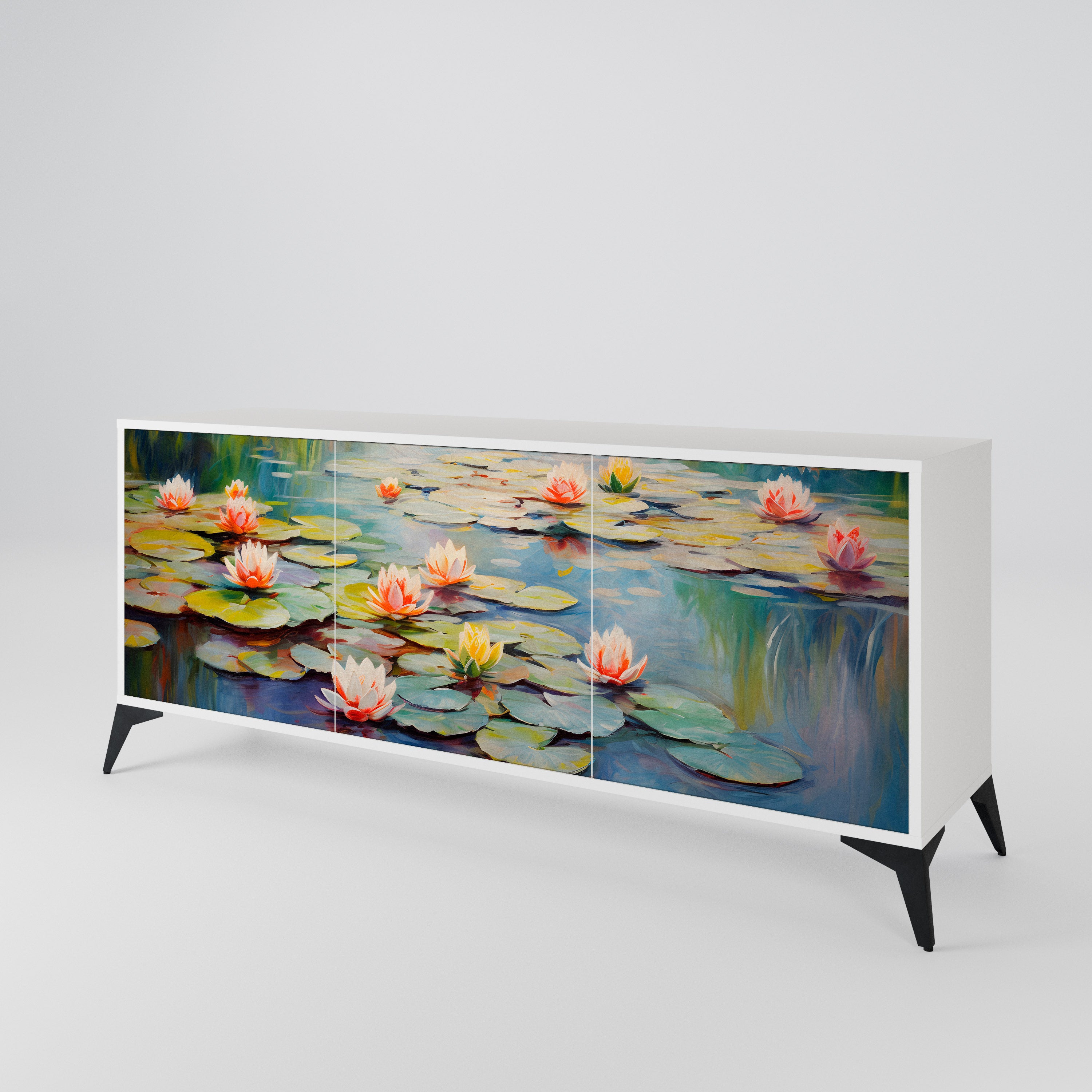 BLOOMING WATERS 3-türiges Sideboard