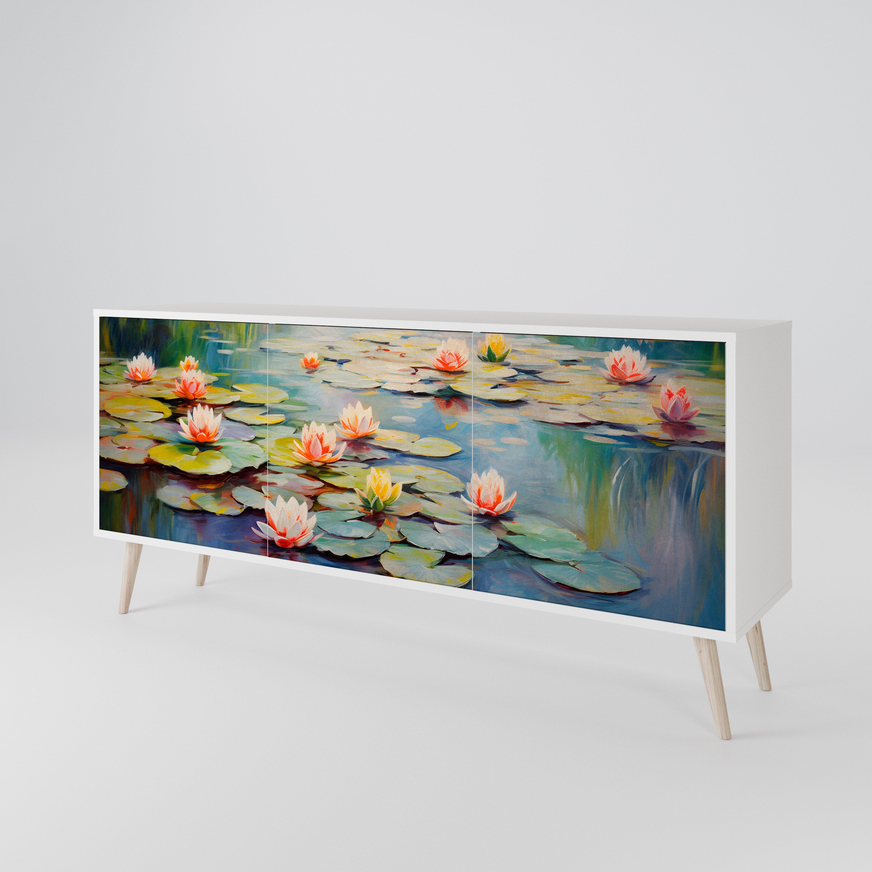 BLOOMING WATERS 3-türiges Sideboard