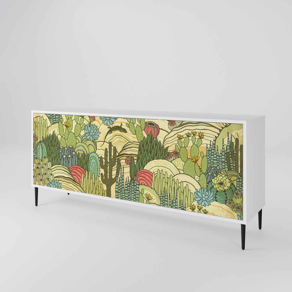 SUCCULENTS KALEIDOSCOPE 3-türiges Sideboard