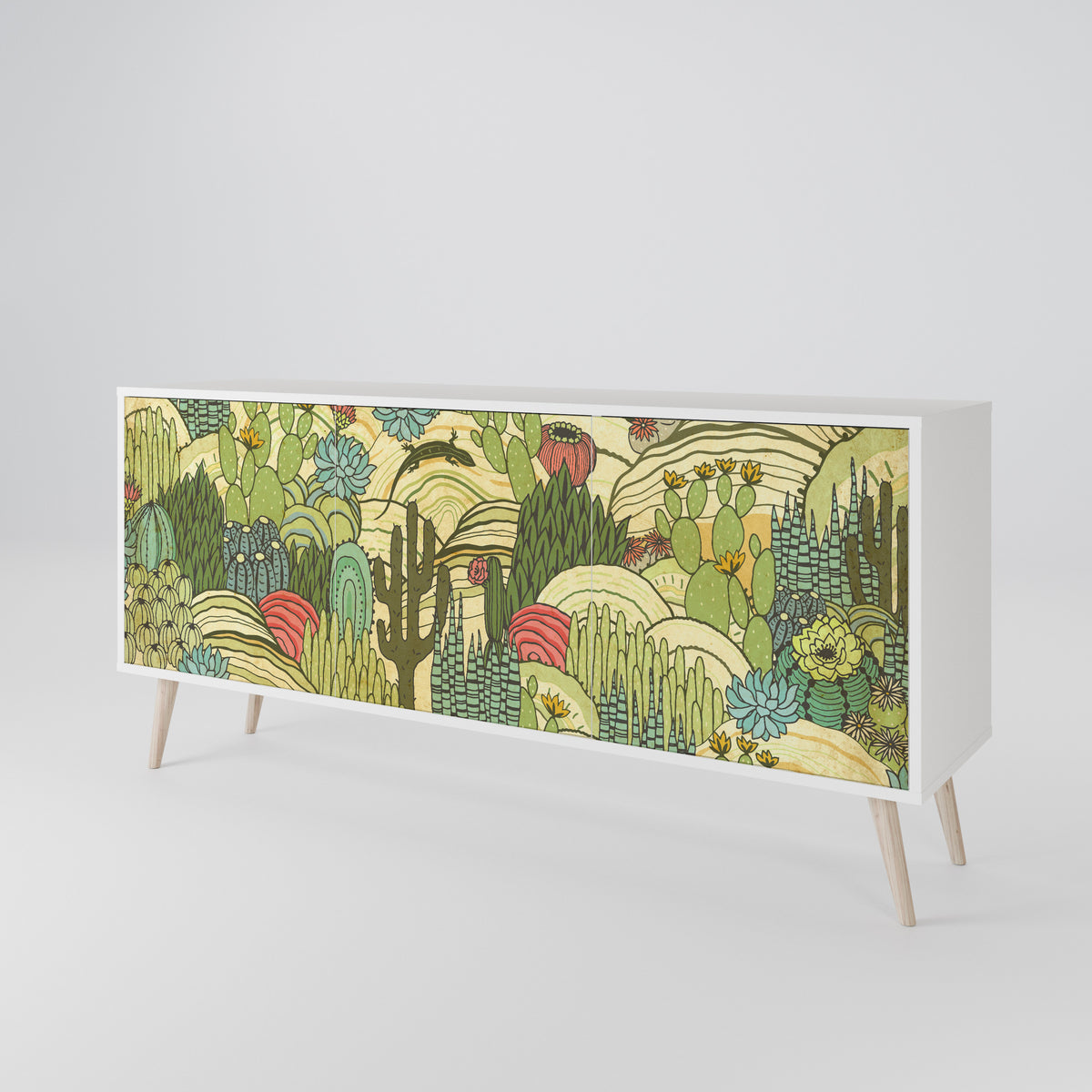 SUCCULENTS KALEIDOSCOPE 3-türiges Sideboard