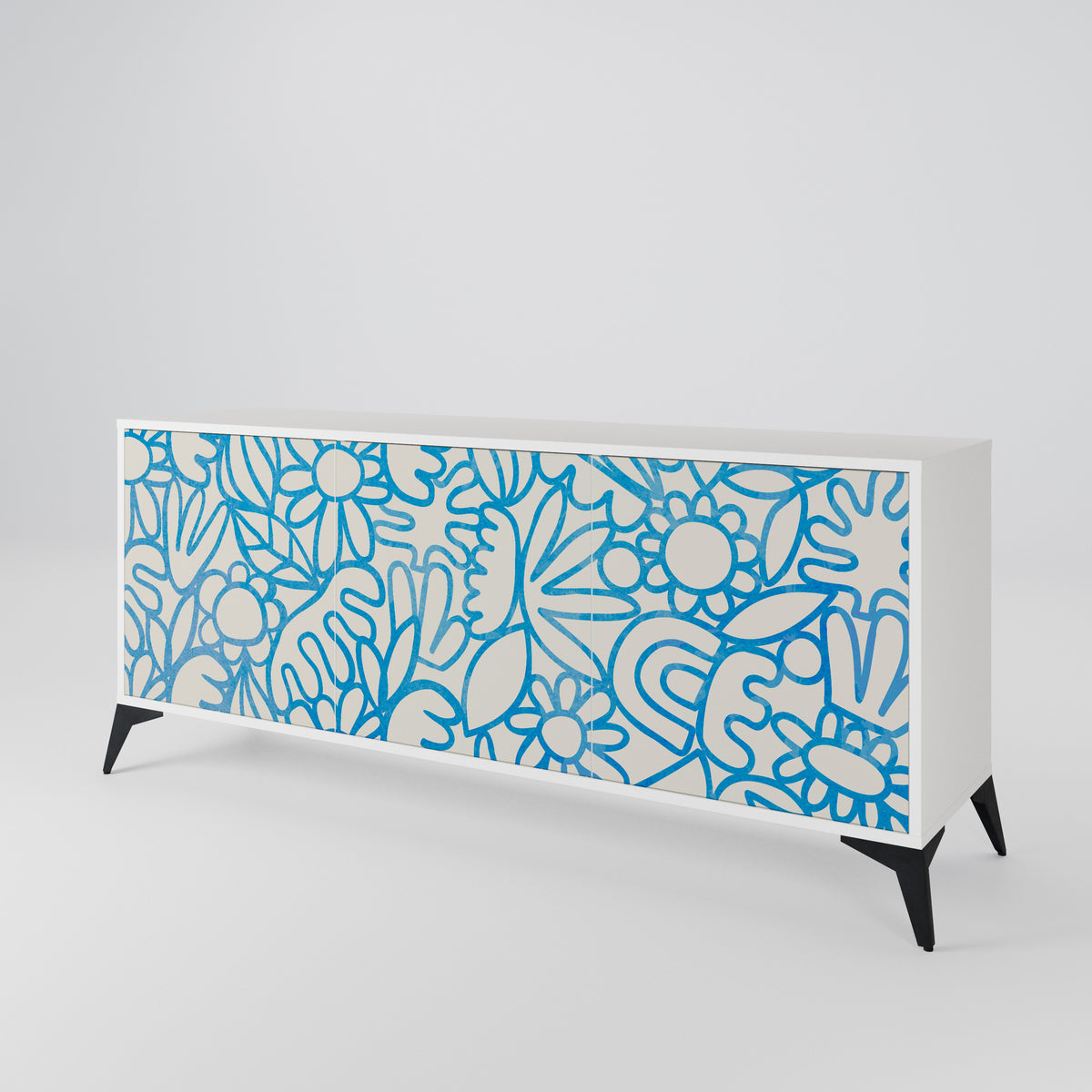 BLOOMY MORNING 3-türiges Sideboard