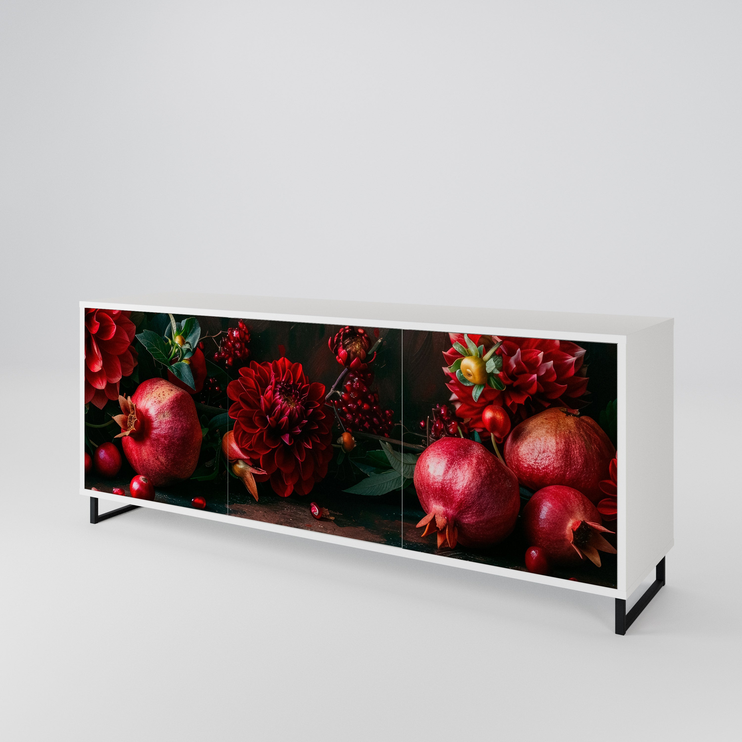 DAHLIAS AND POMEGRANATES 3-türiges Sideboard