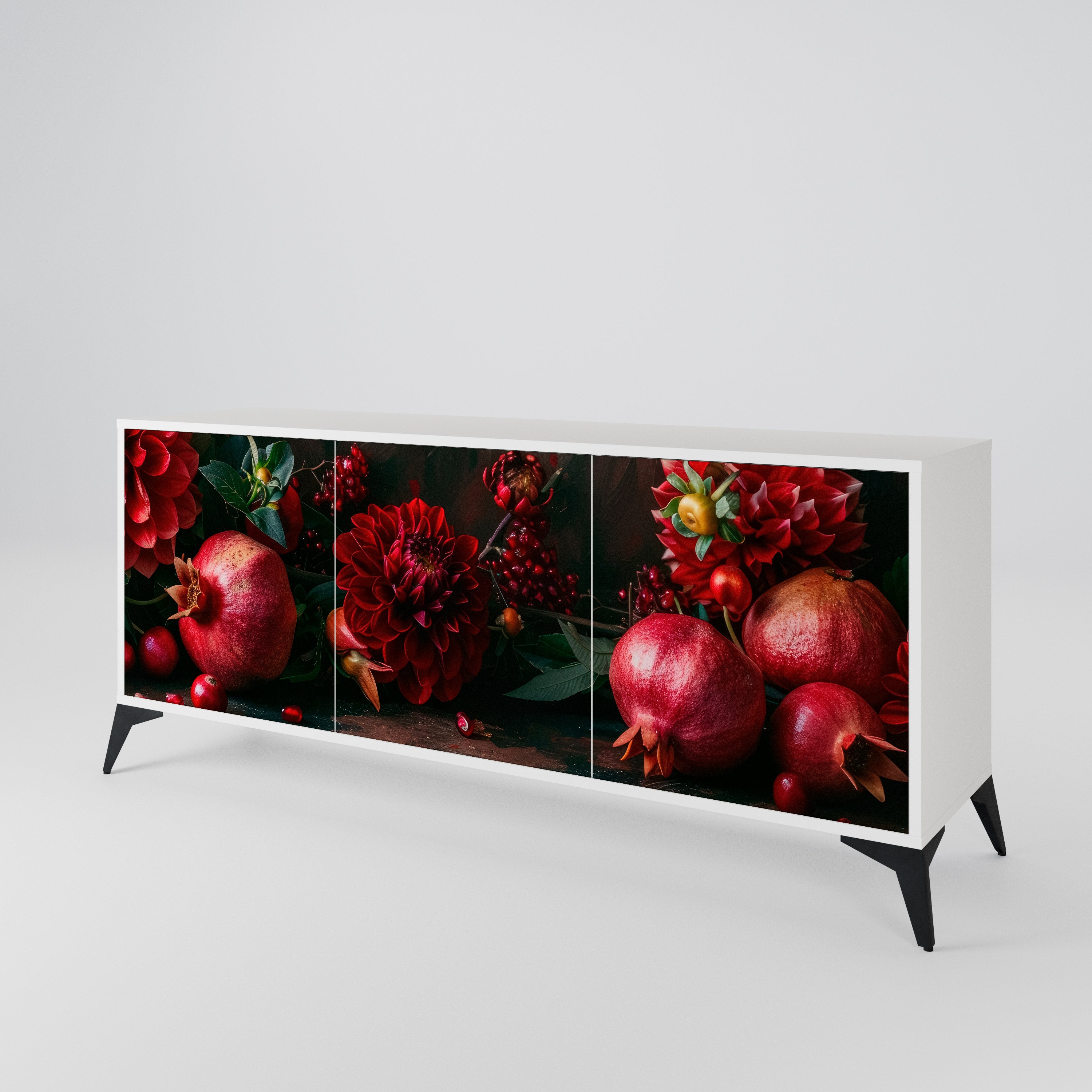 DAHLIAS AND POMEGRANATES 3-türiges Sideboard