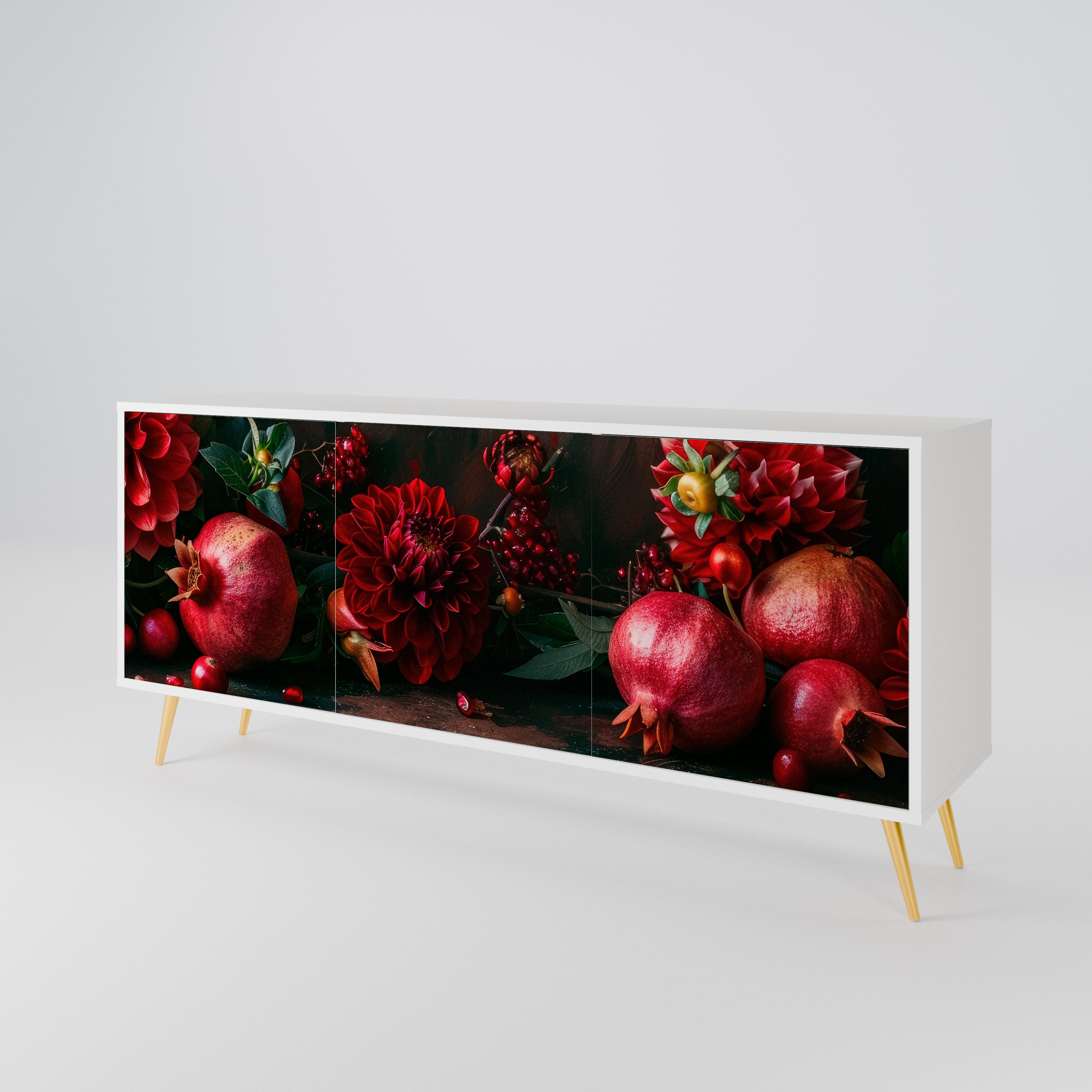 DAHLIAS AND POMEGRANATES 3-türiges Sideboard