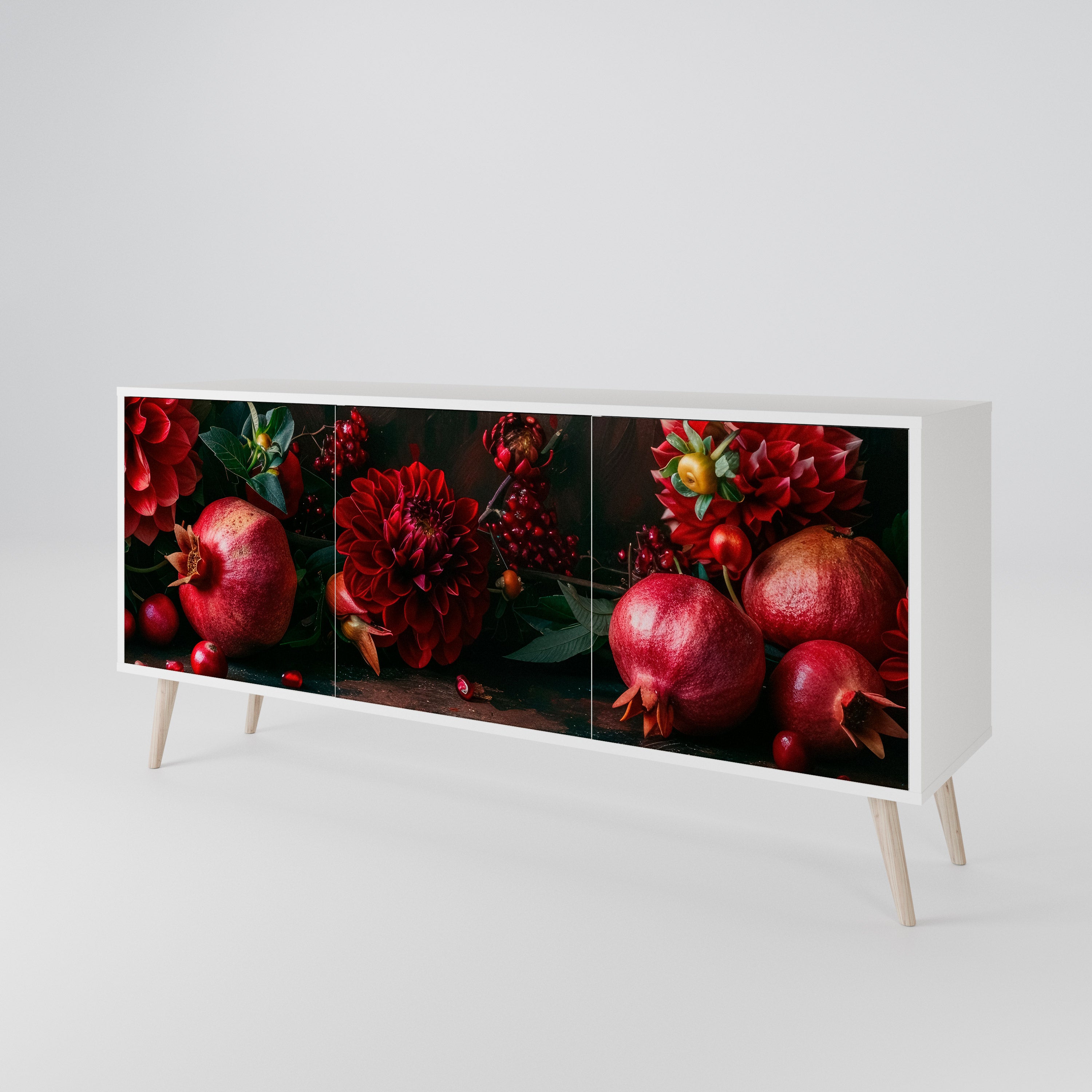 DAHLIAS AND POMEGRANATES 3-türiges Sideboard