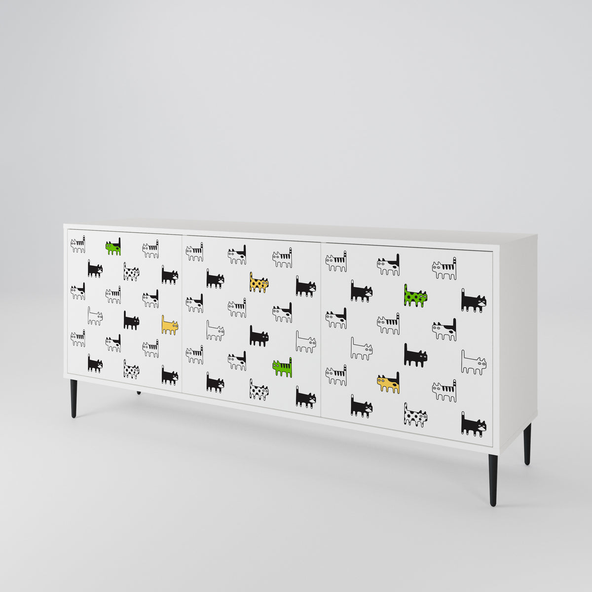 CATS COMPILATION 3-türiges Sideboard