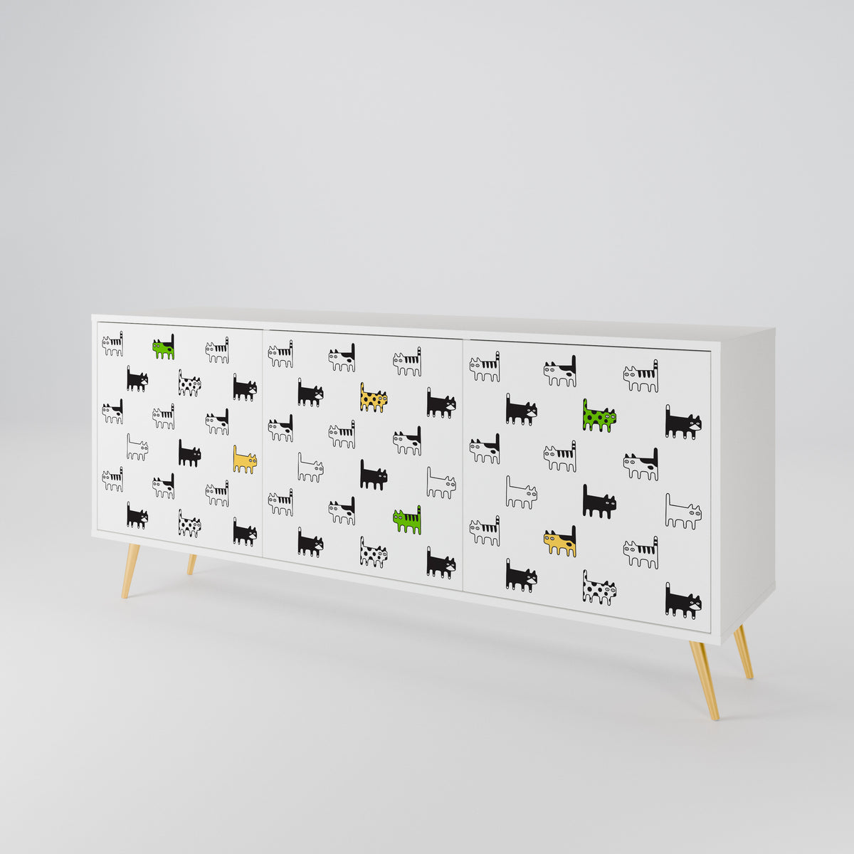 CATS COMPILATION 3-türiges Sideboard