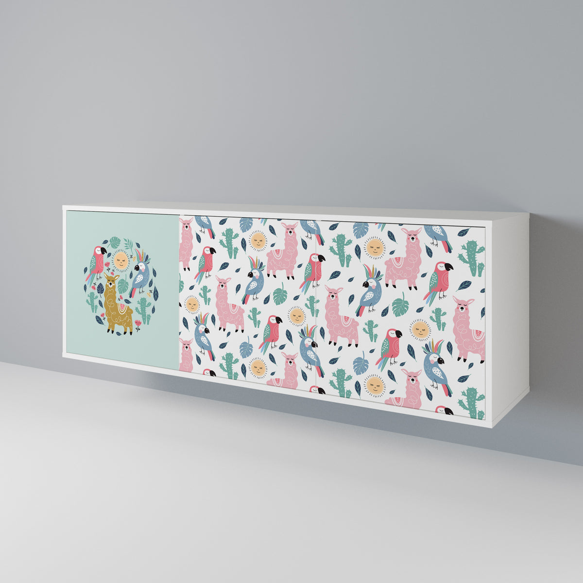 COLORFUL ALPACAS 3-türiges Sideboard
