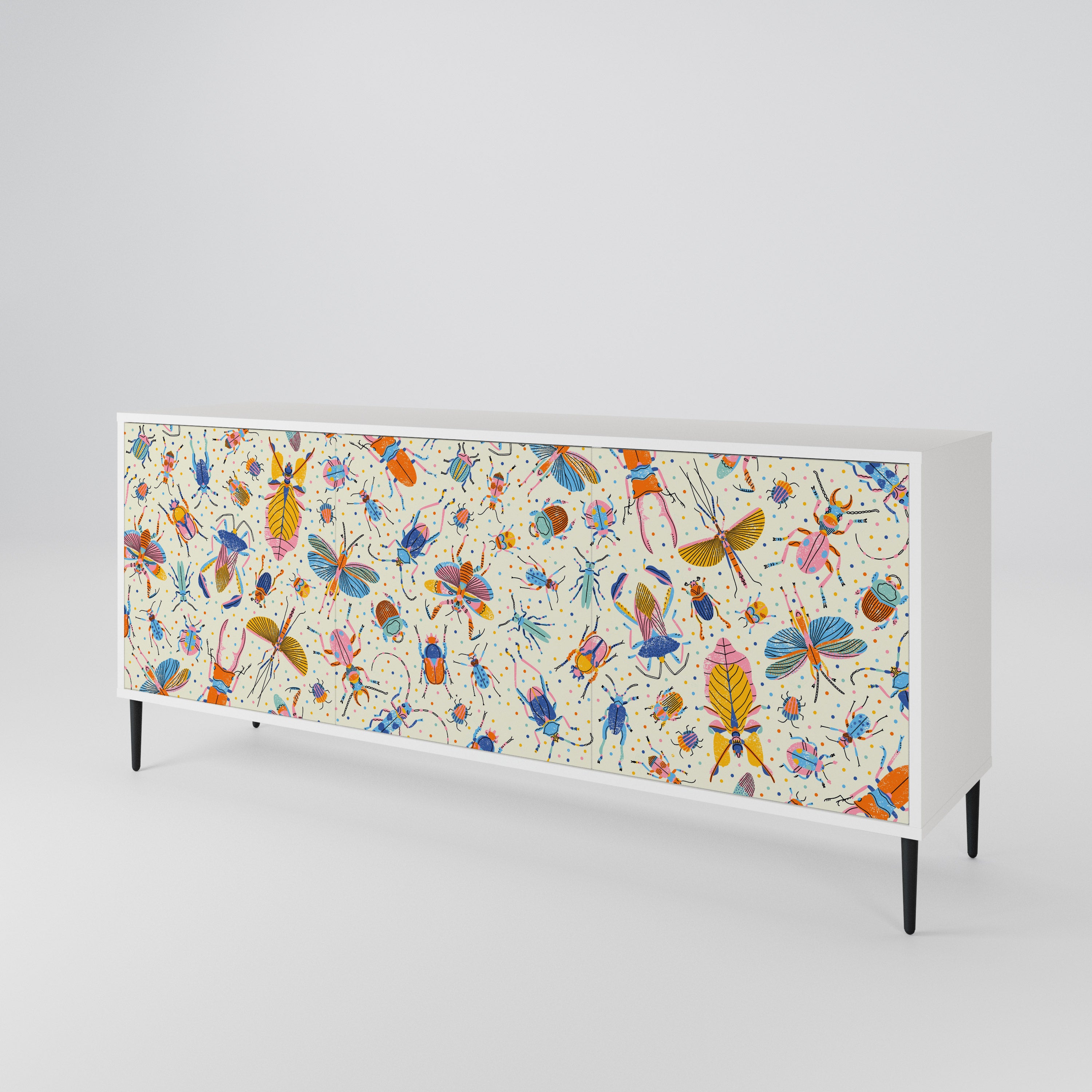 COLORFUL INSECTS 3-türiges Sideboard