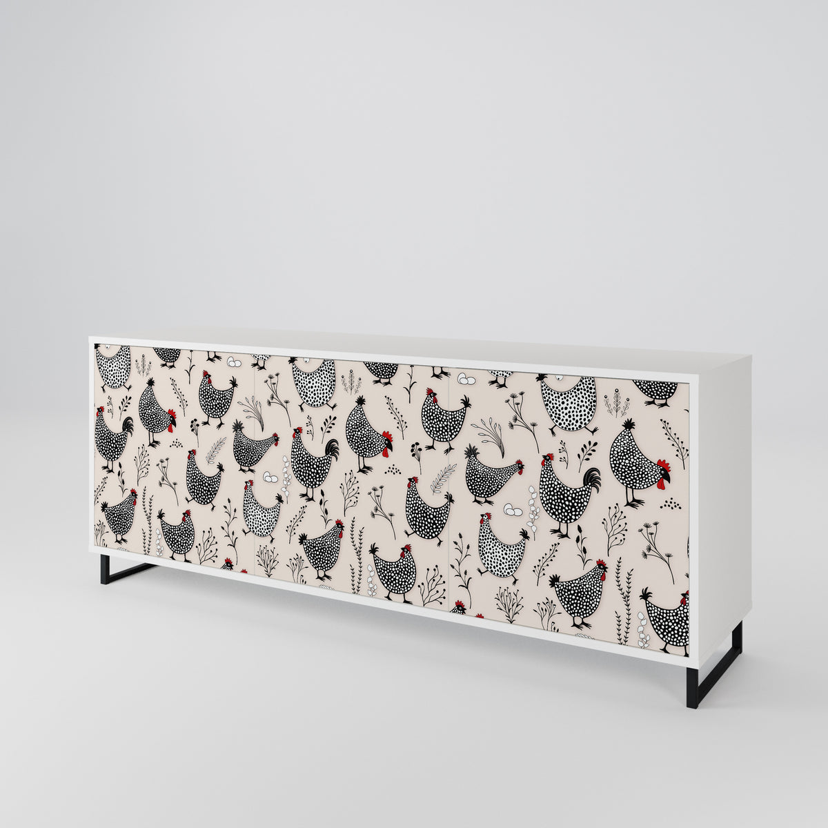 HAPPY HENS 3-türiges Sideboard
