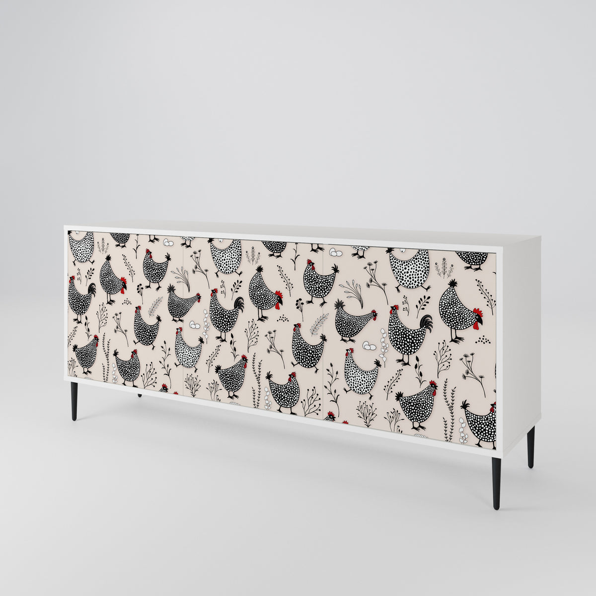 HAPPY HENS 3-türiges Sideboard