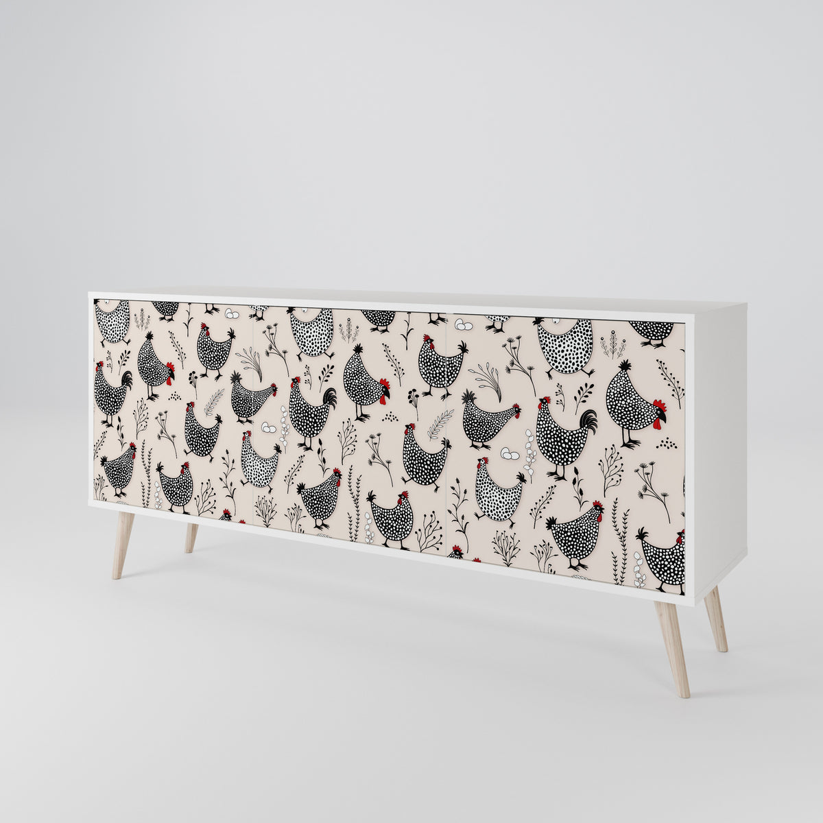 HAPPY HENS 3-türiges Sideboard