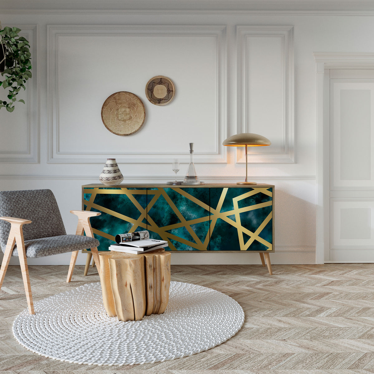 THE LABYRINTH OF GOLD 3-türiges Sideboard