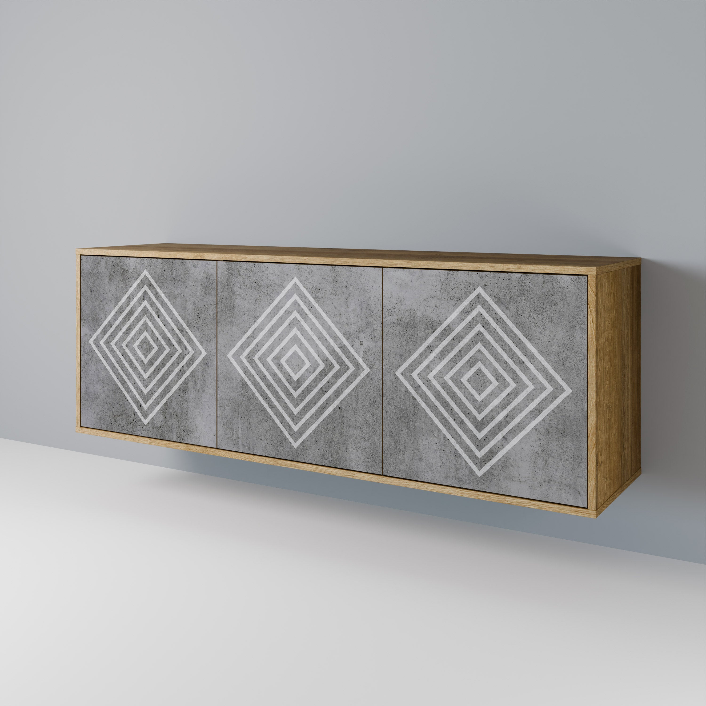 POLYGONAL ARTISTRY 3-türiges Sideboard
