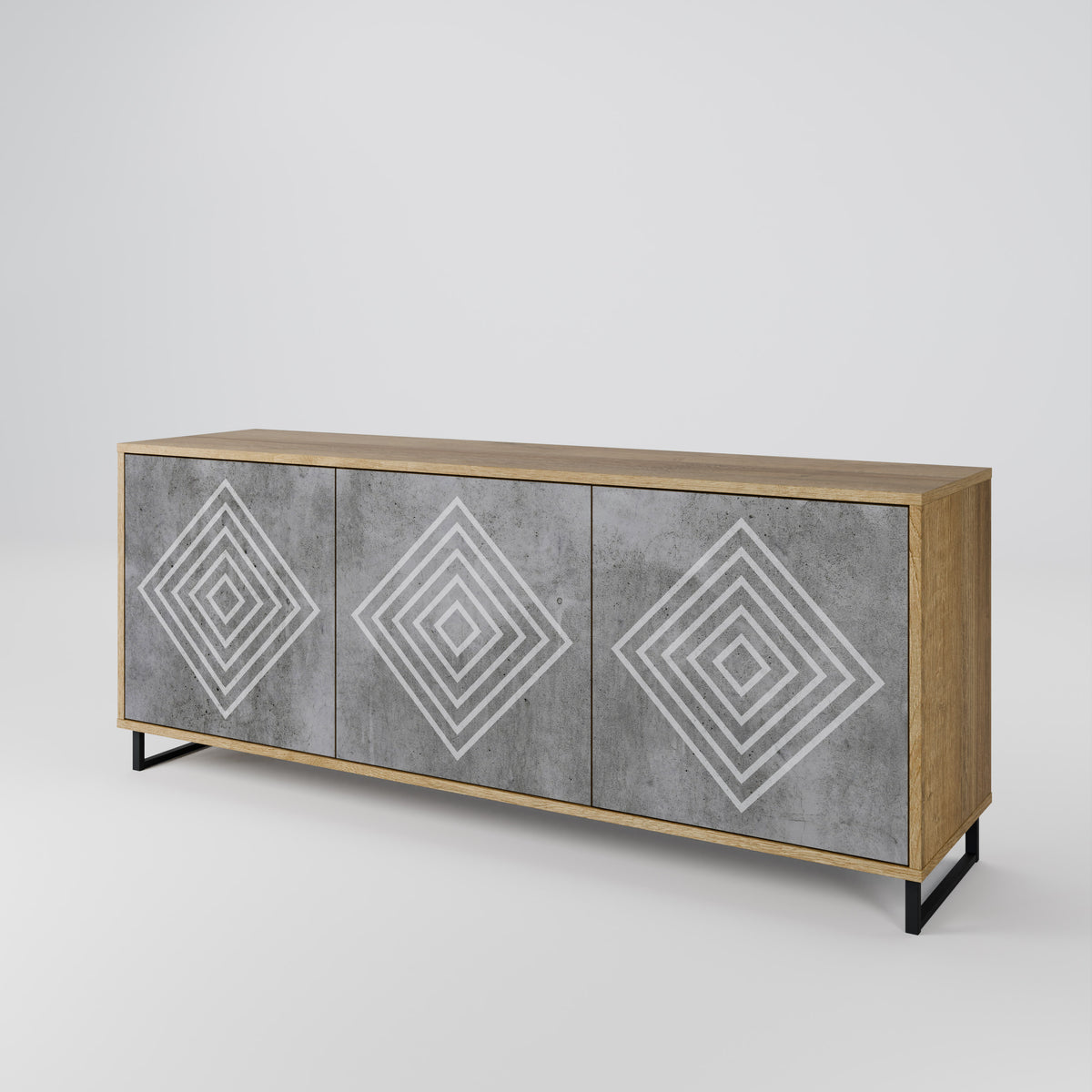POLYGONAL ARTISTRY 3-türiges Sideboard