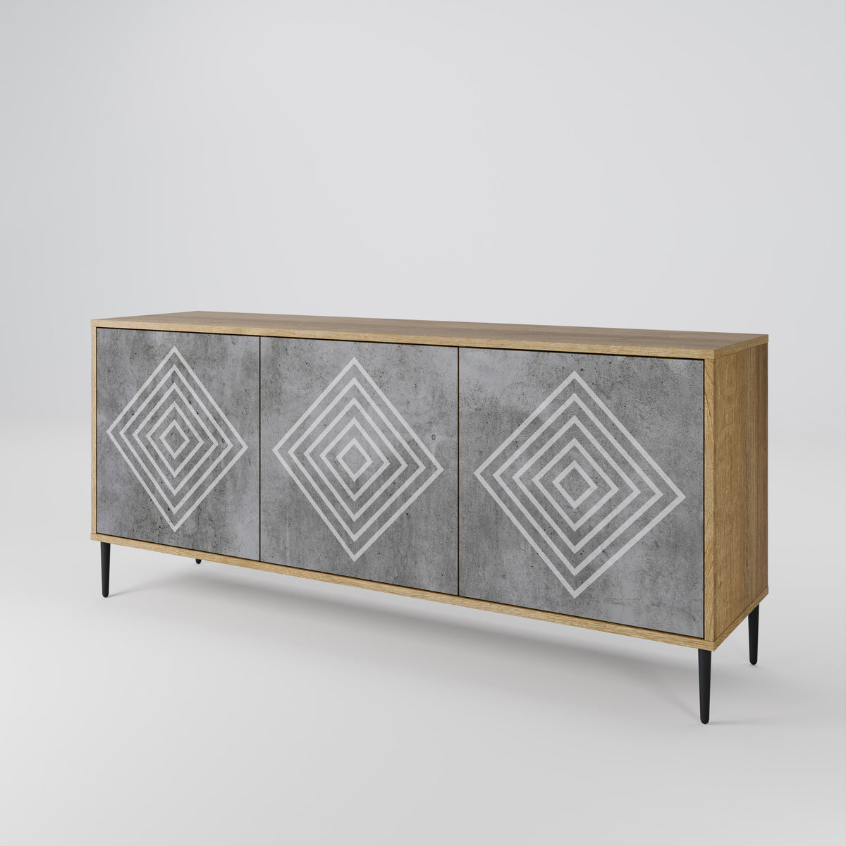 POLYGONAL ARTISTRY 3-türiges Sideboard