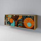 GEODE GLIMMER 3-Door Sideboard in Oak Effect
