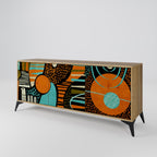 GEODE GLIMMER 3-Door Sideboard in Oak Effect