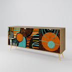 GEODE GLIMMER 3-Door Sideboard in Oak Effect