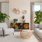 GEODE GLIMMER 3-Door Sideboard in Oak Effect