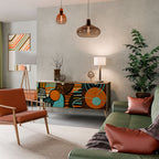 GEODE GLIMMER 3-Door Sideboard in Oak Effect