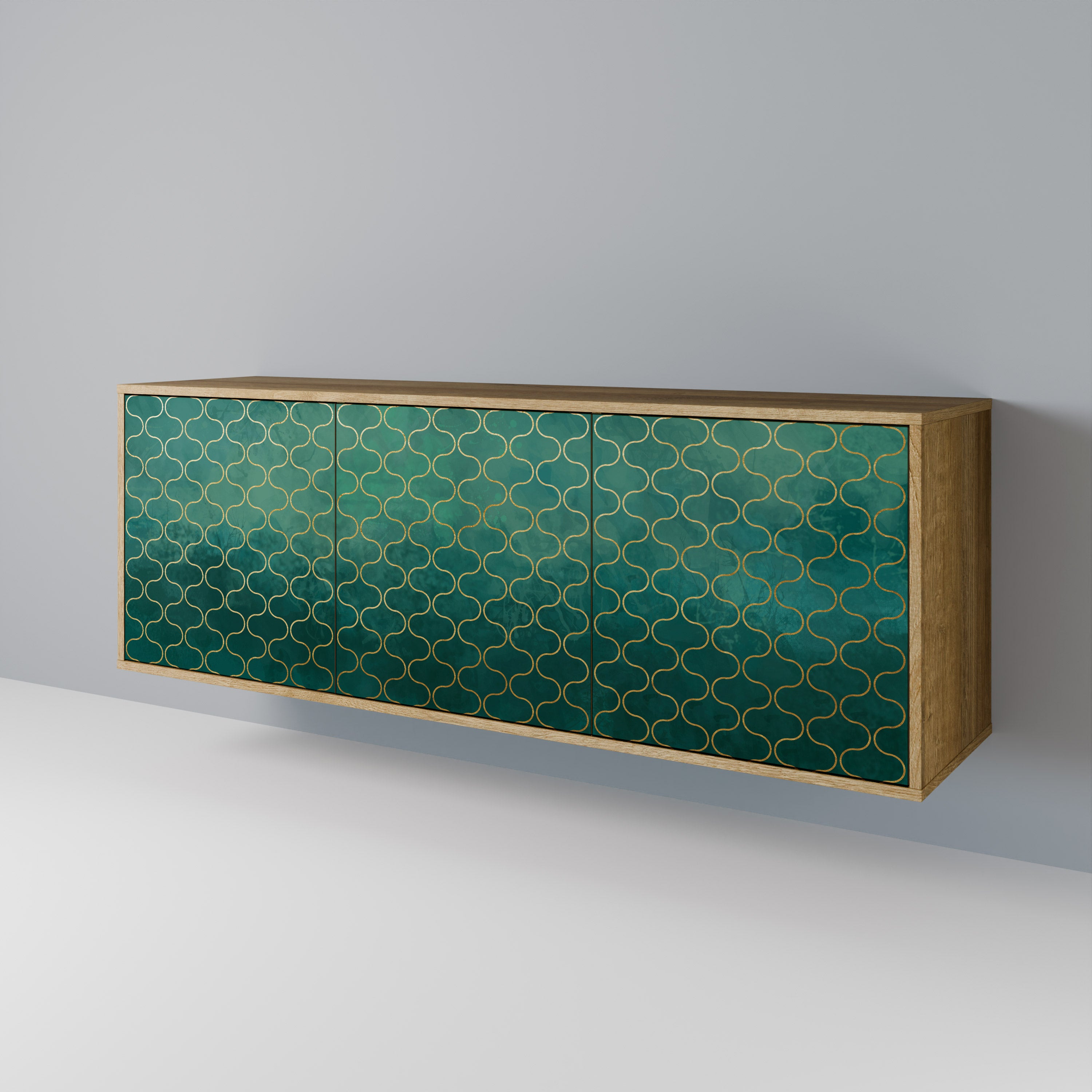 TESSELATED GREENERY 3-türiges Sideboard
