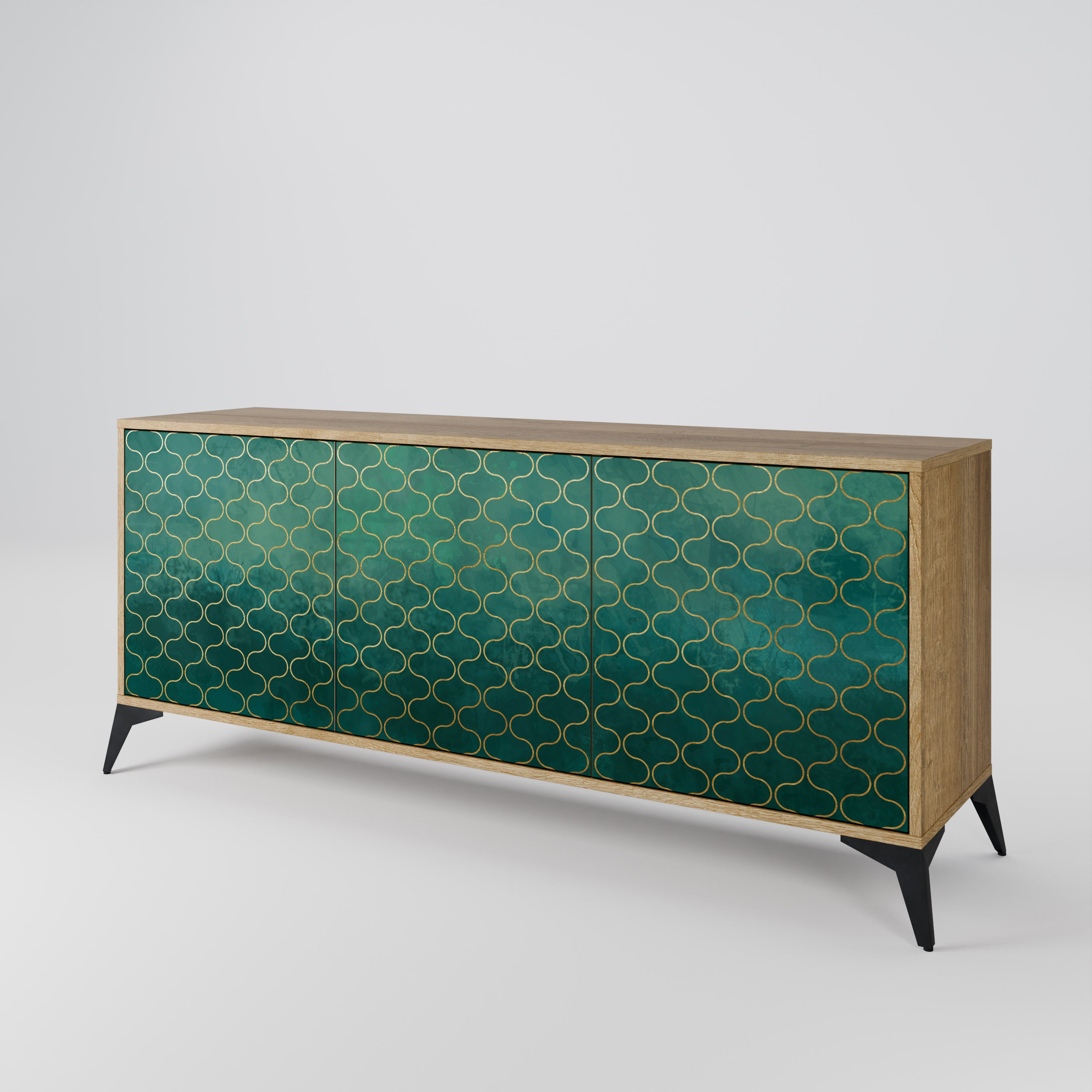 TESSELATED GREENERY 3-türiges Sideboard