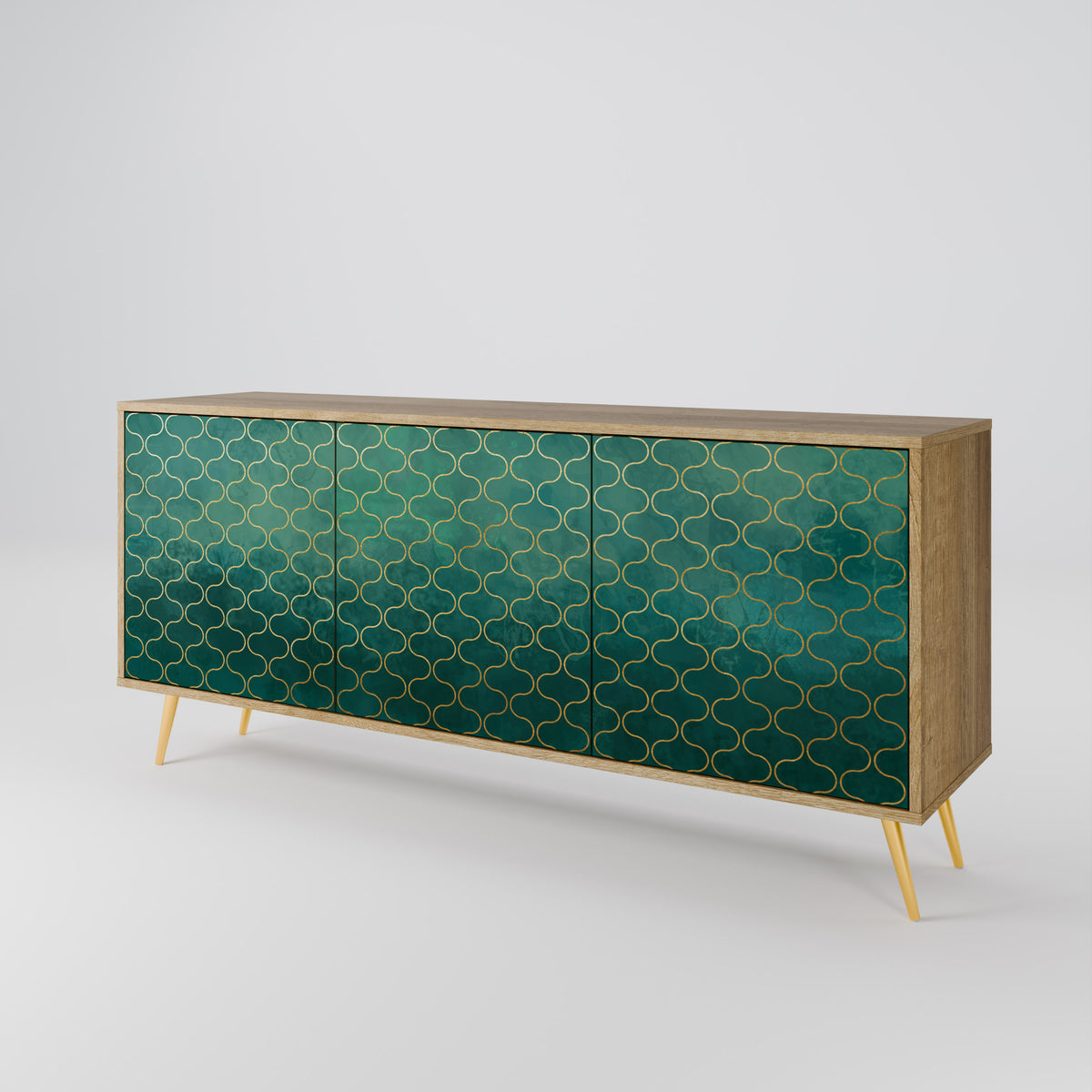 TESSELATED GREENERY 3-türiges Sideboard
