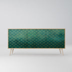 TESSELATED GREENERY 3-Door Sideboard in Oak Effect