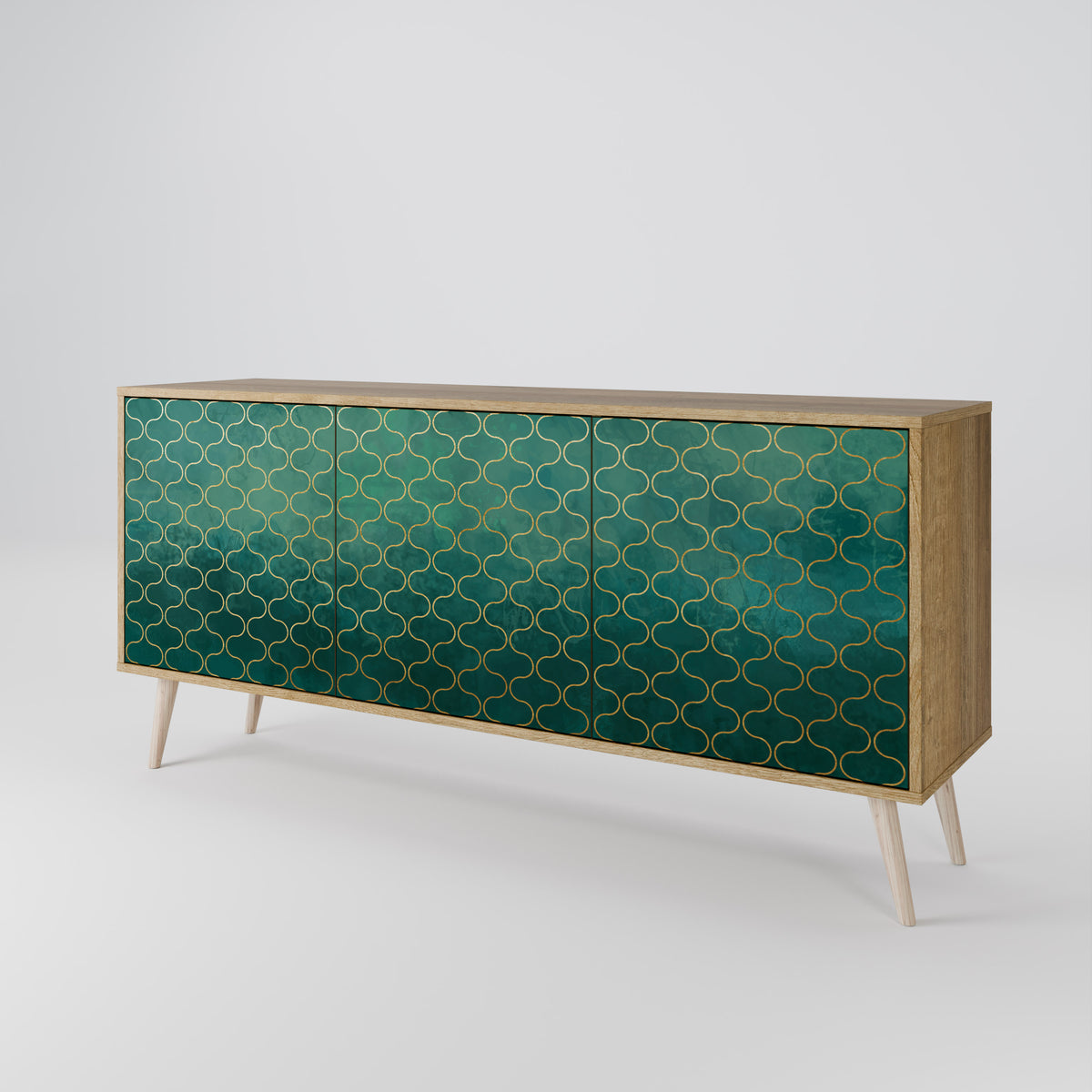TESSELATED GREENERY 3-türiges Sideboard