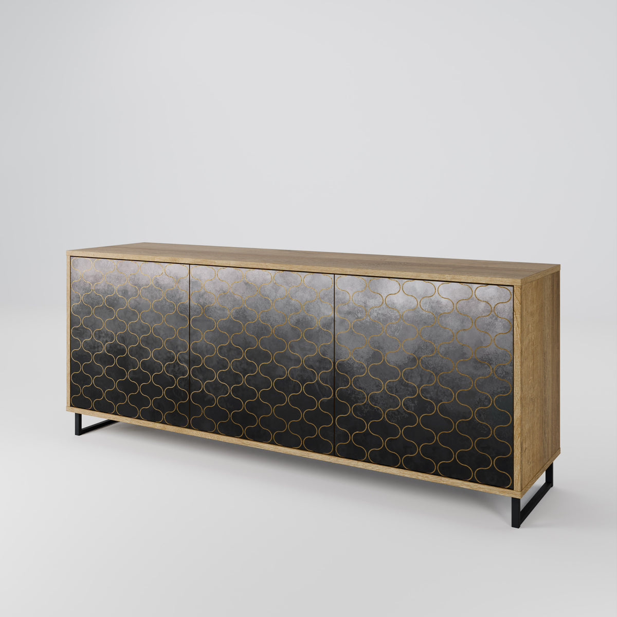 TESSELATED GRAYISH 3-türiges Sideboard